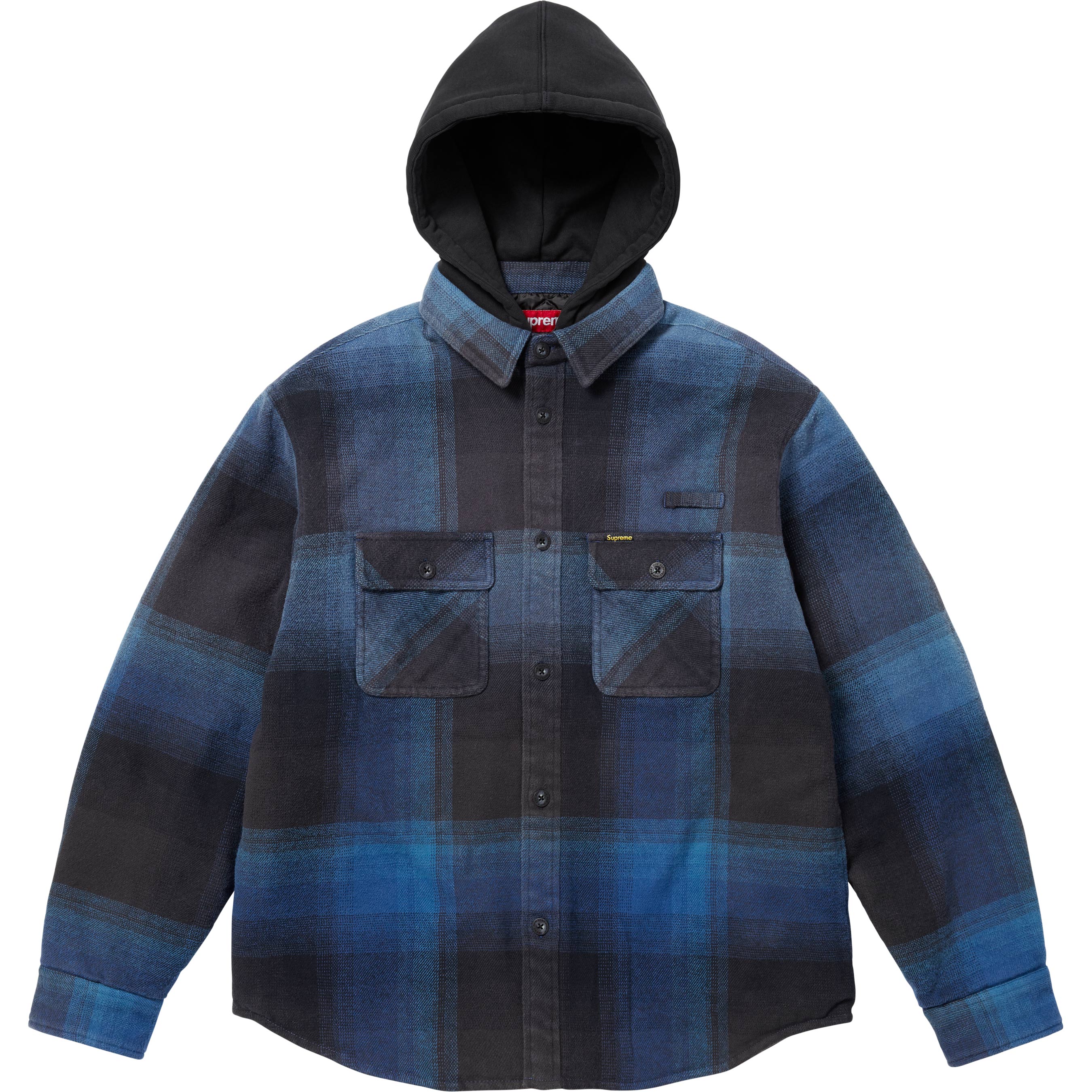 Quilted Lined Hooded Flannel Shirt
