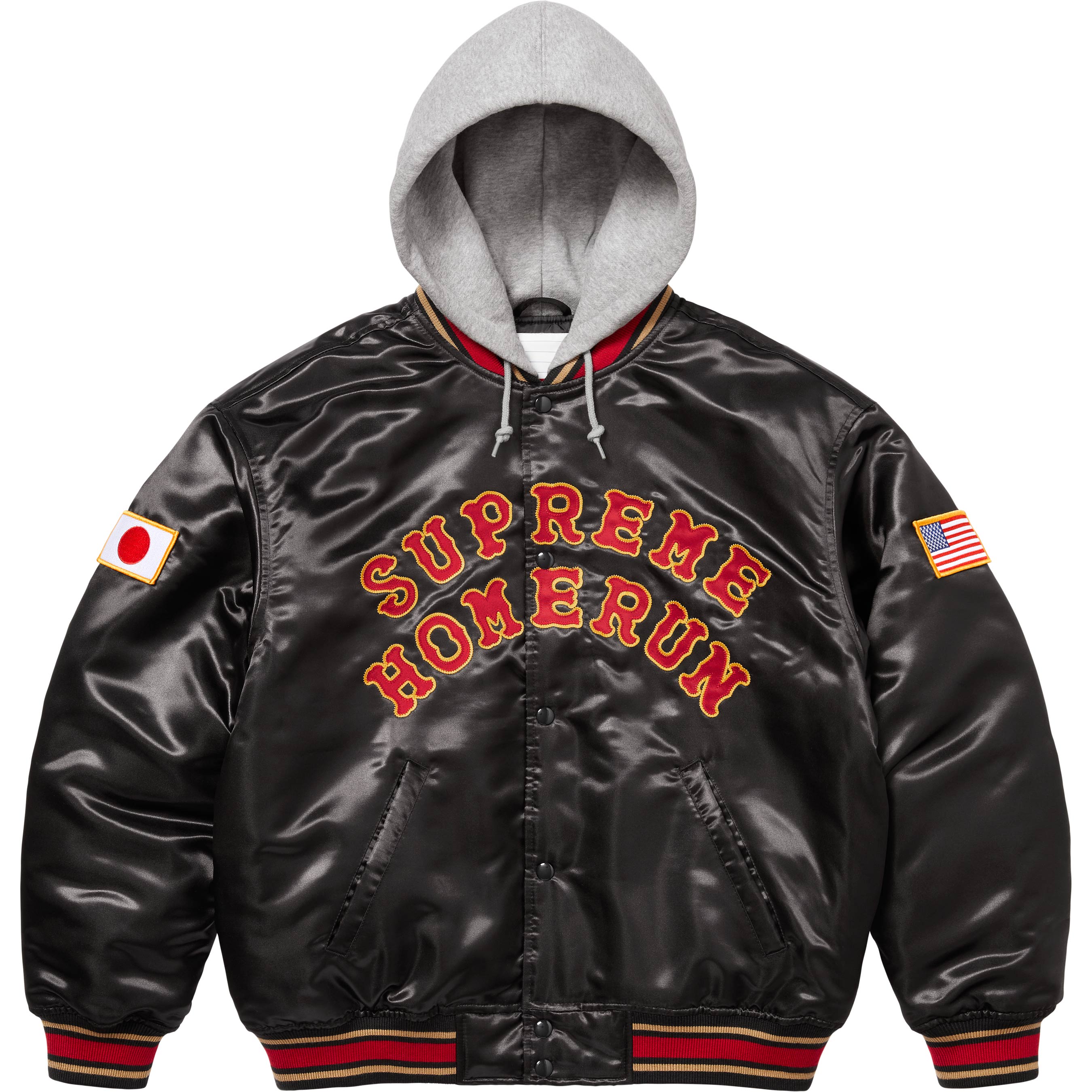 Supreme®/Homerun Satin Hooded Varsity Jacket
