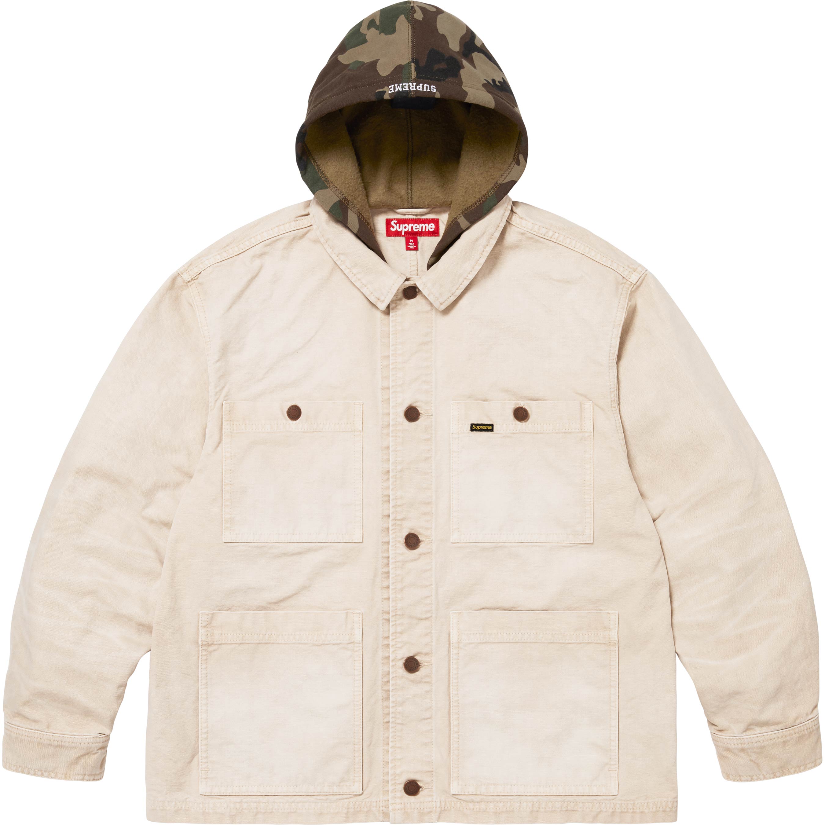 Worn Hooded Chore Coat