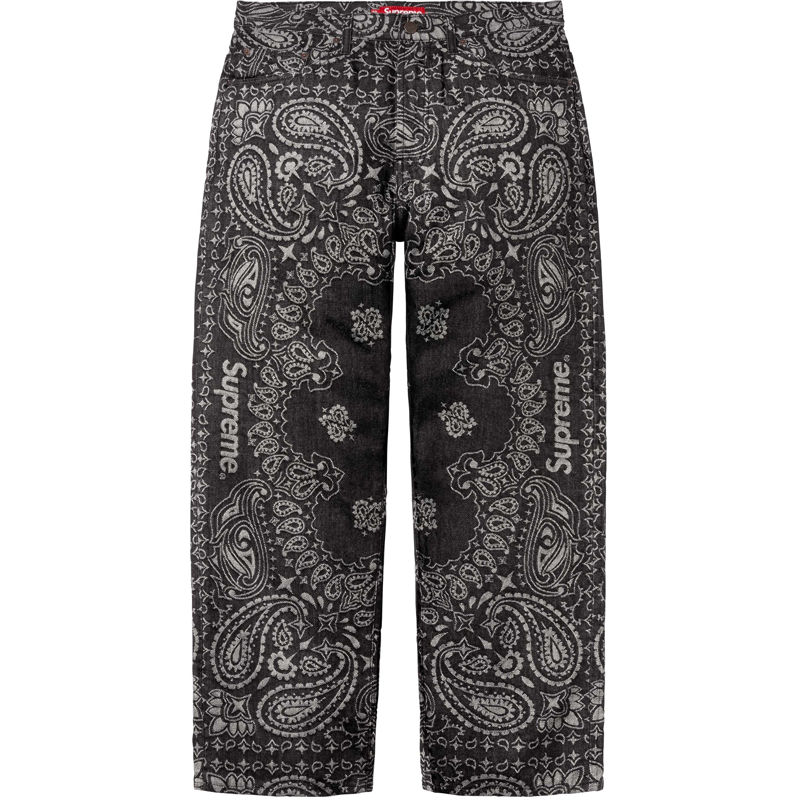 Bandana Jacquard Baggy Jean