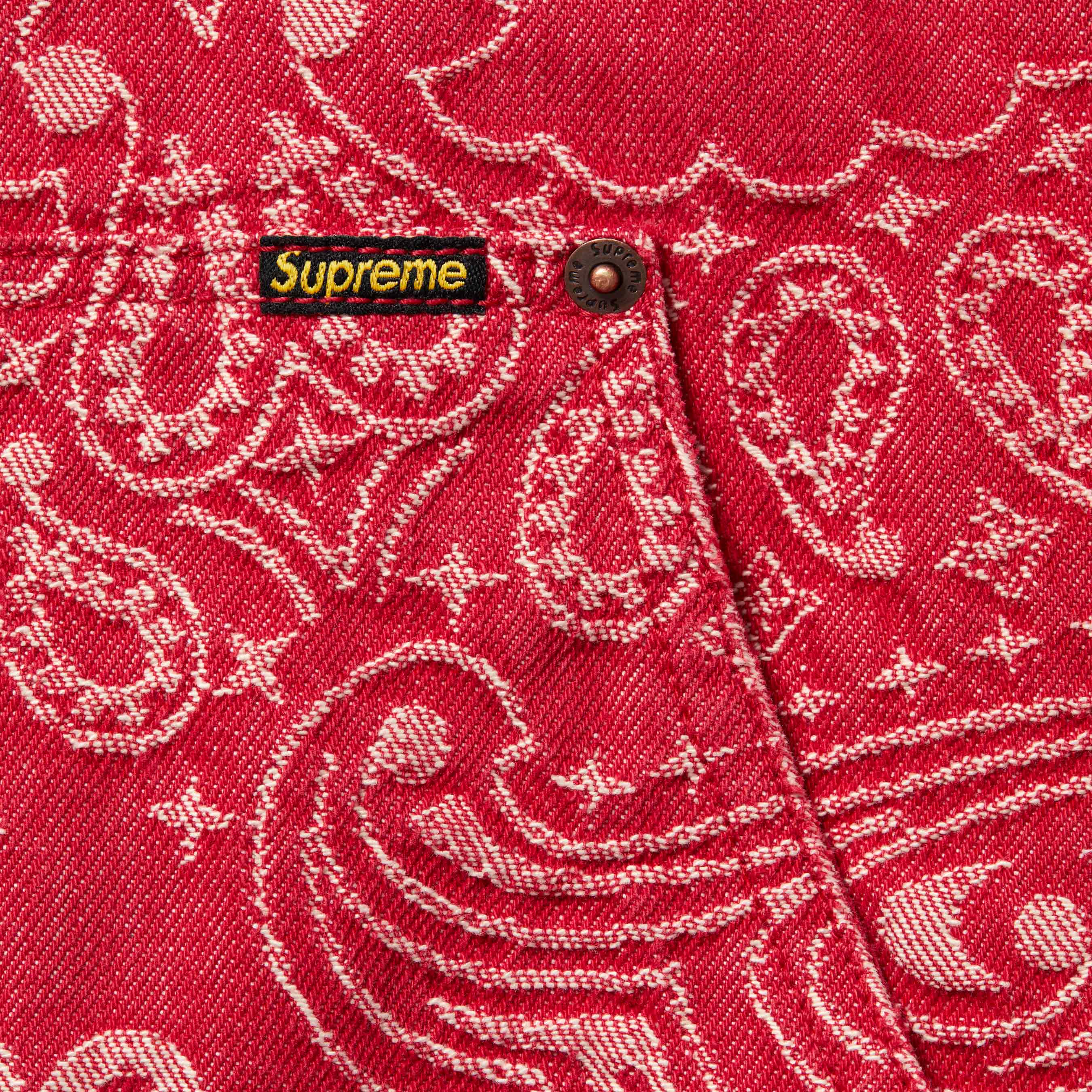 Bandana Jacquard Denim Hooded Work Jacket