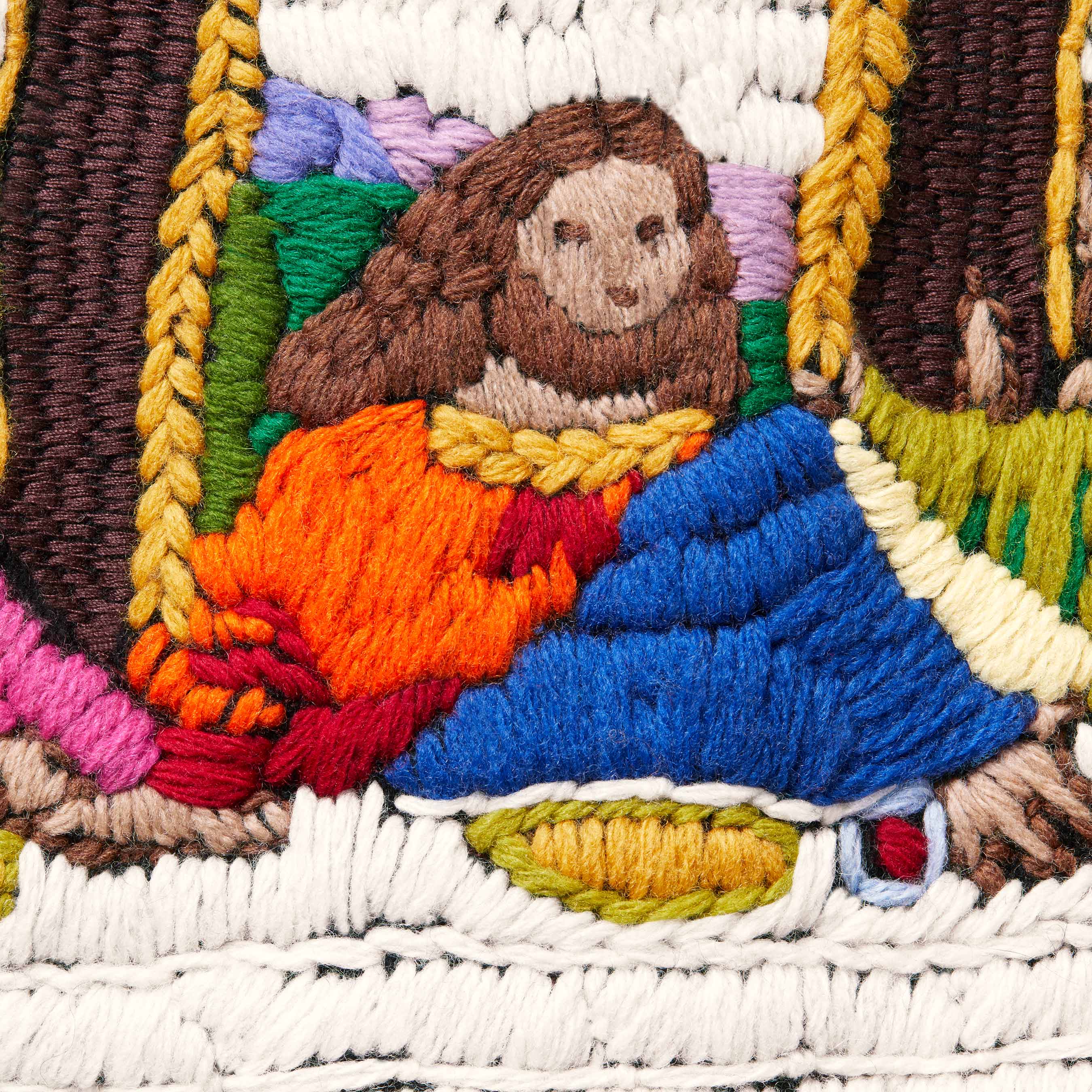 Last Supper Embroidered Zip Up Hooded Sweater
