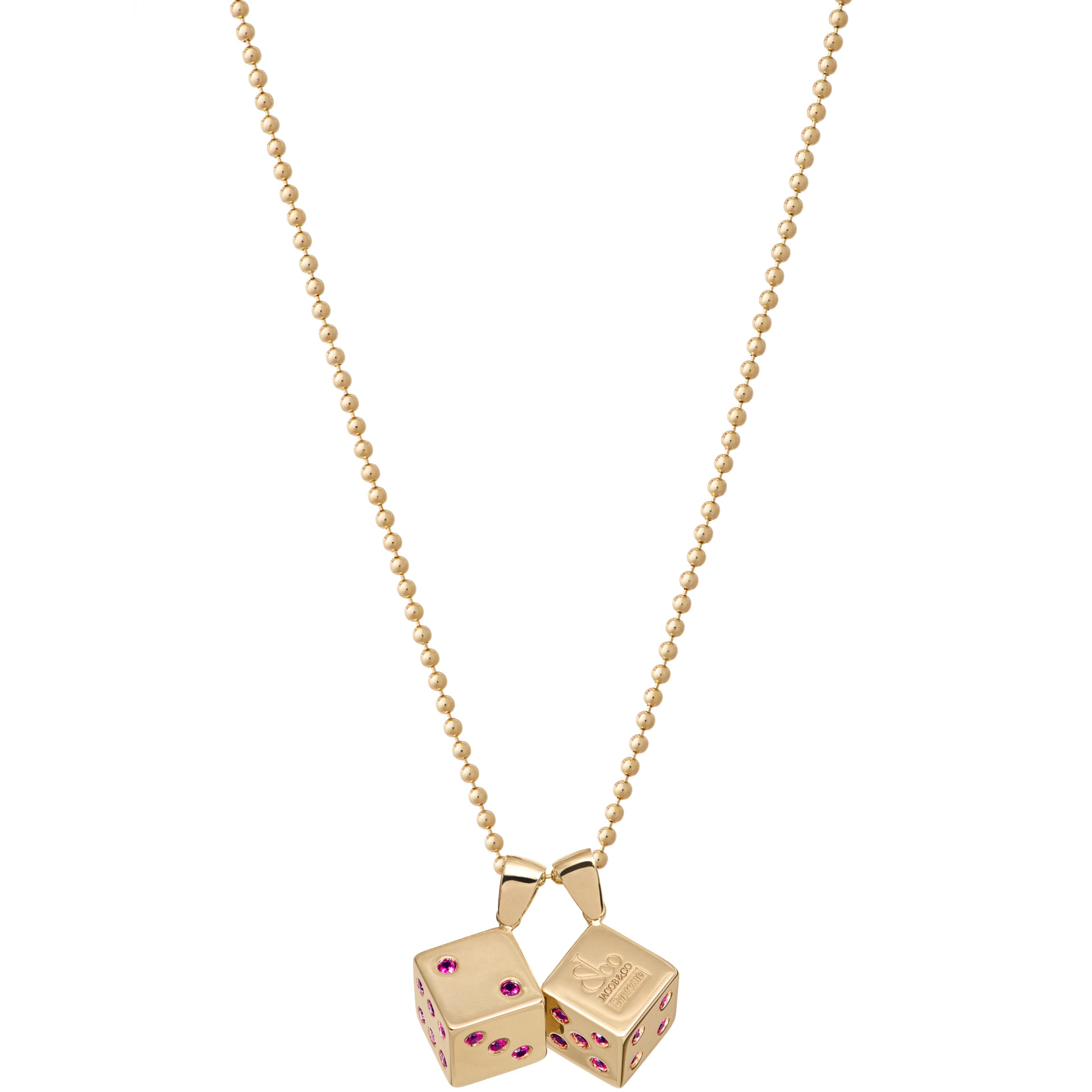 Supreme®/Jacob&Co Dice 14K Gold Pendant
