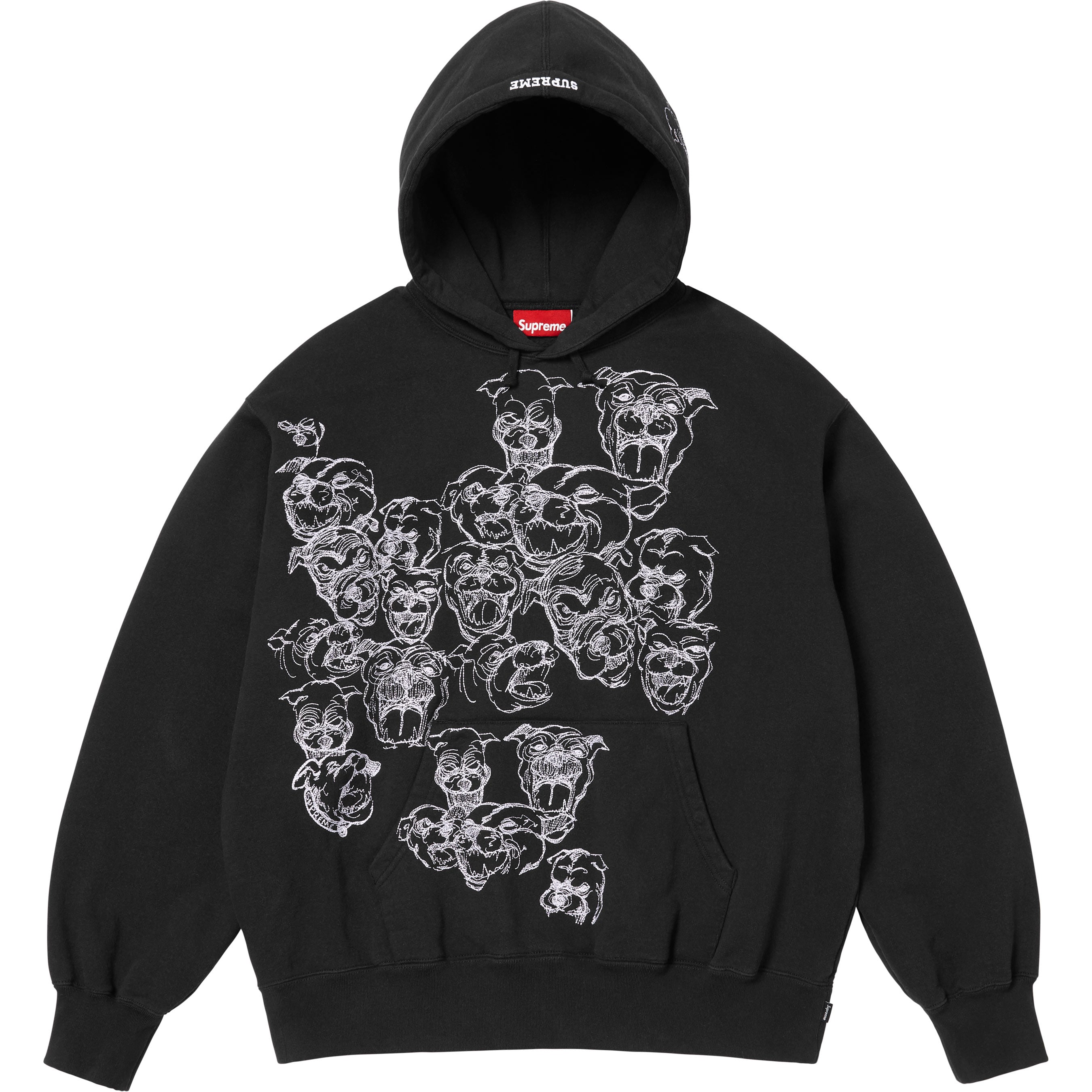 Pitbulls Embroidered Hooded Sweatshirt