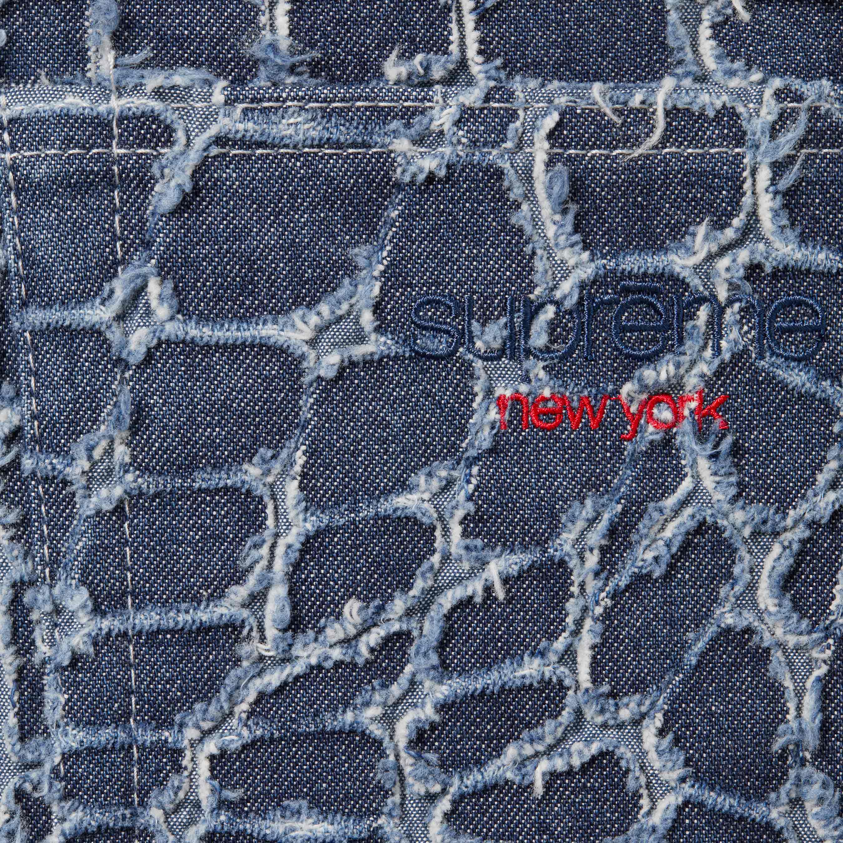 Frayed Croc Baggy Denim Short