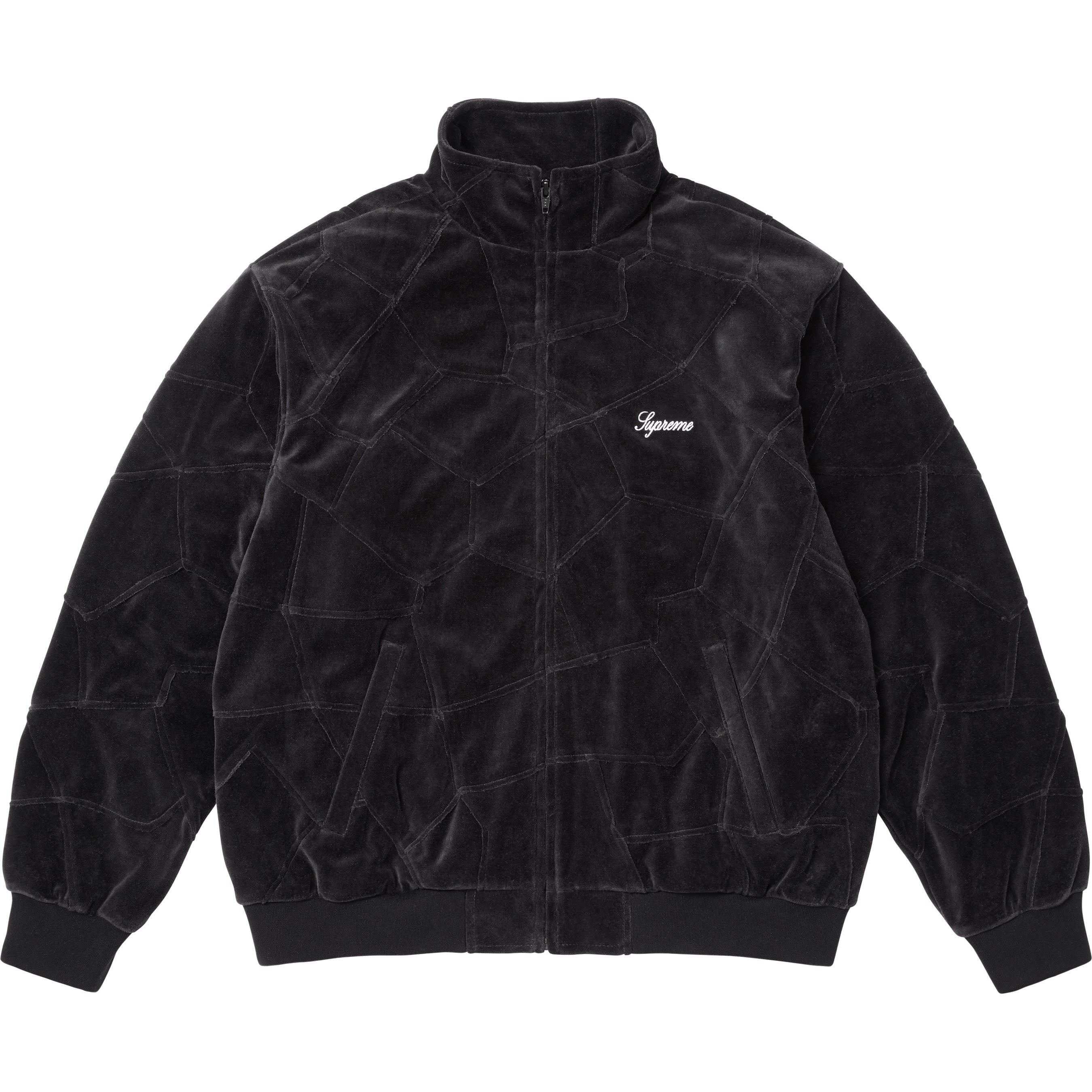 Patchwork Velour Track Jacket - Supreme Droplists