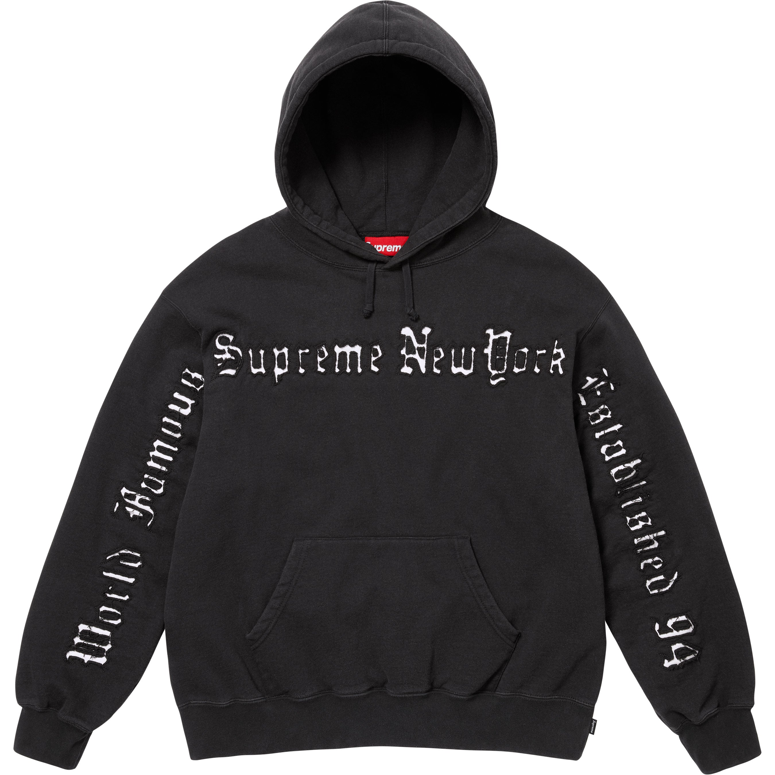 Contrast Cutout Hooded Sweatshirt