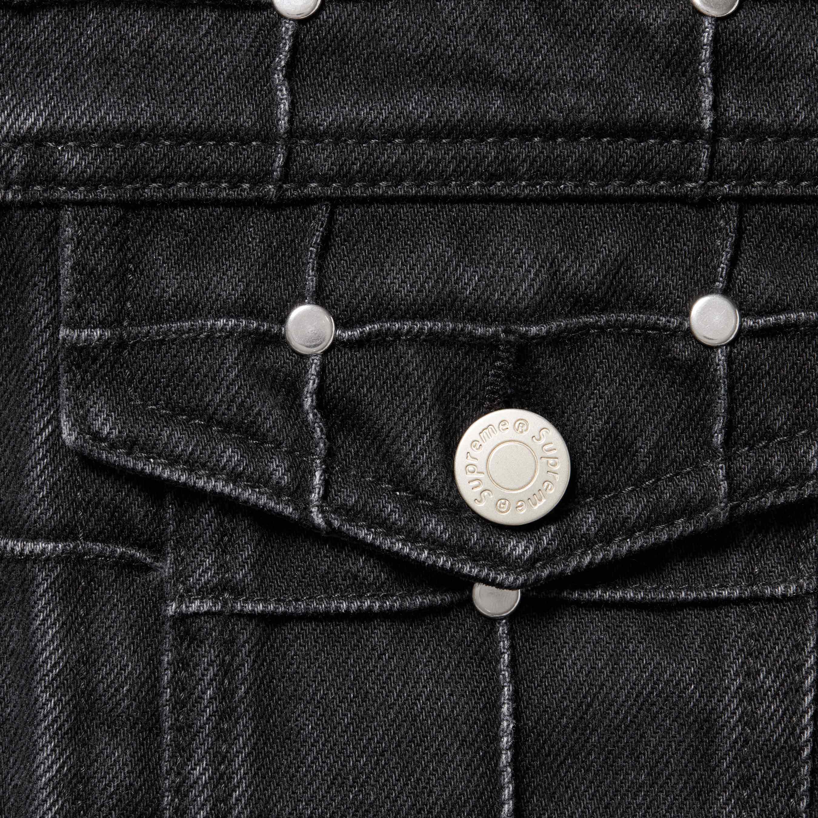 Studded Seam Denim Trucker Jacket