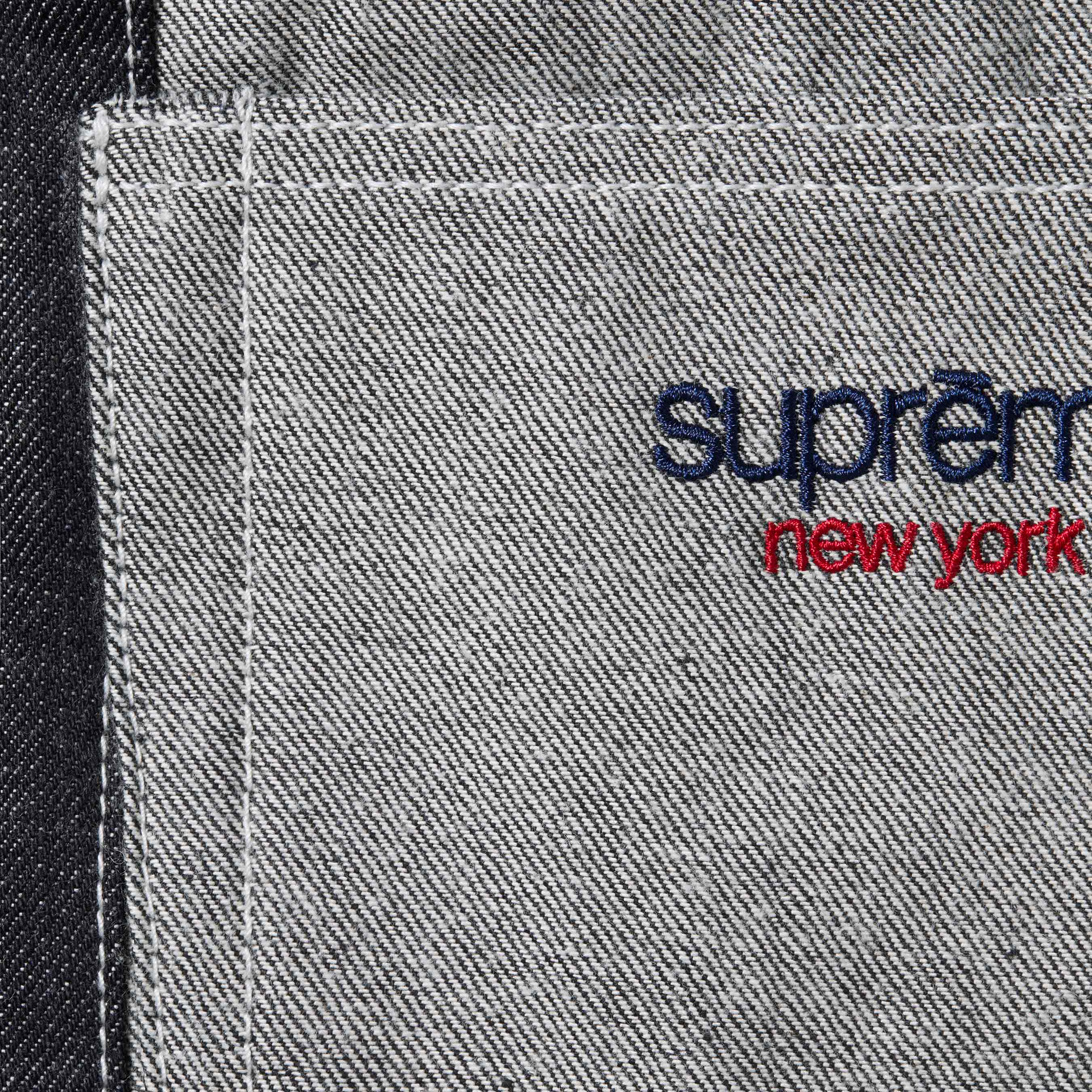 Paneled Stripe Baggy Jean