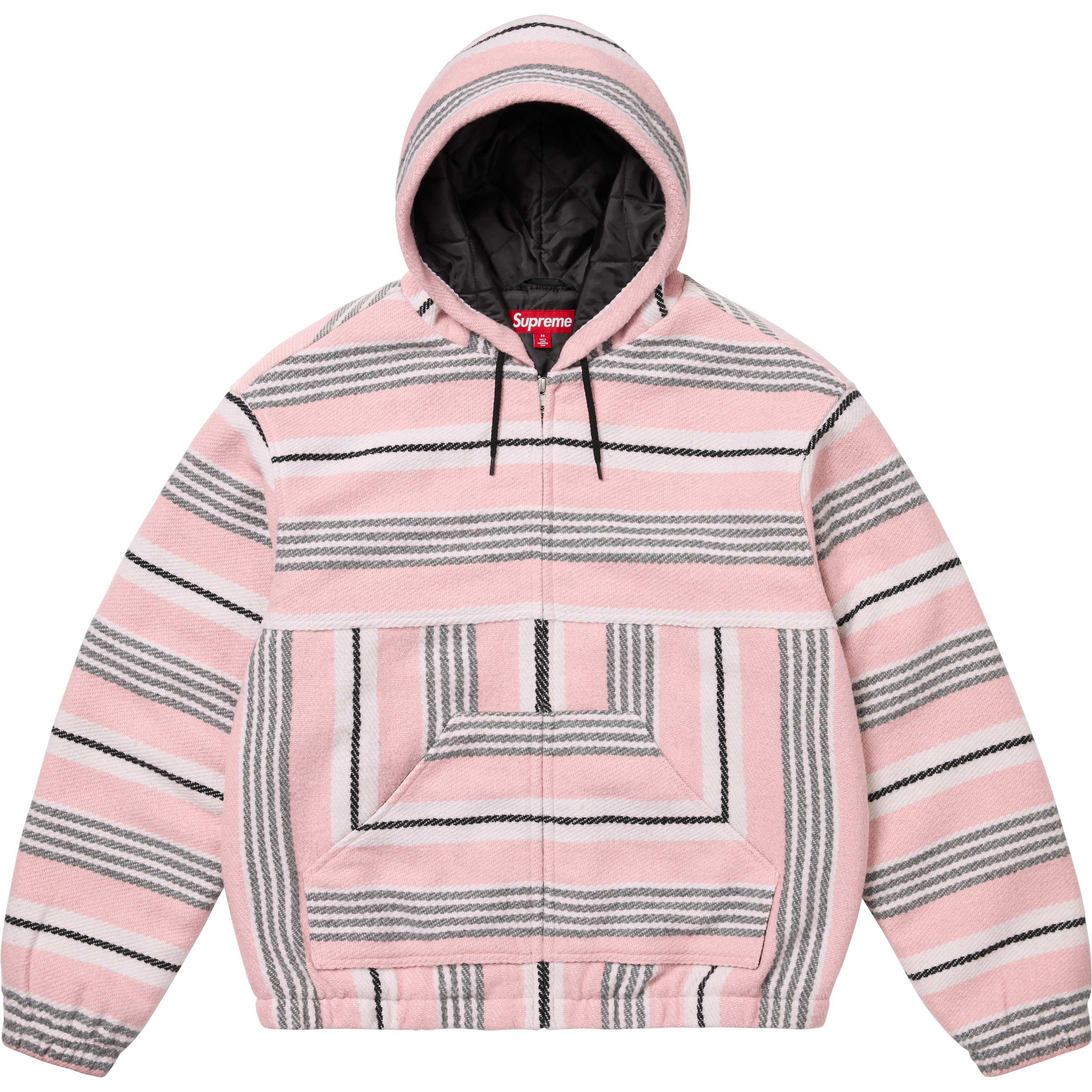 Woven Stripe Hooded Jacket