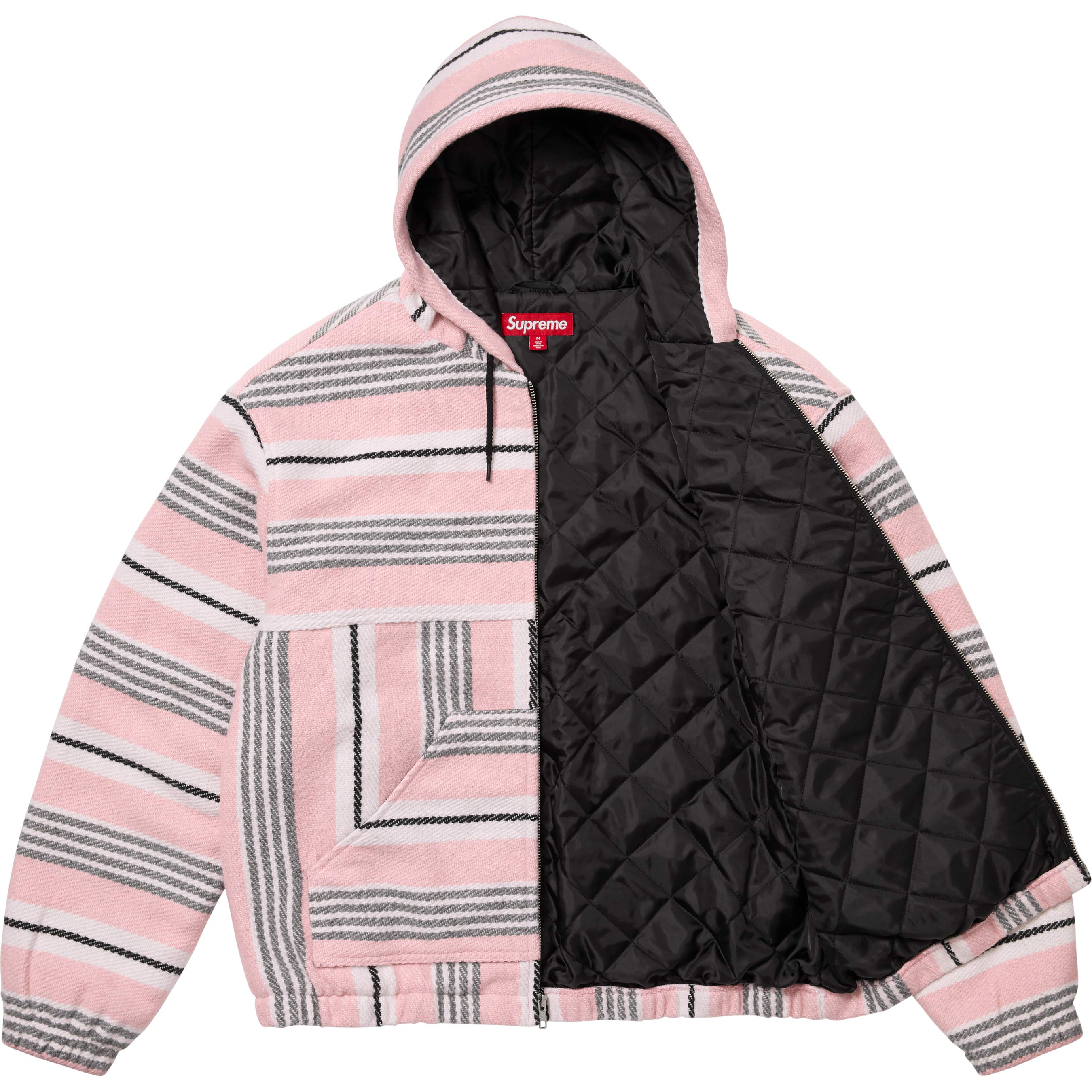 Woven Stripe Hooded Jacket