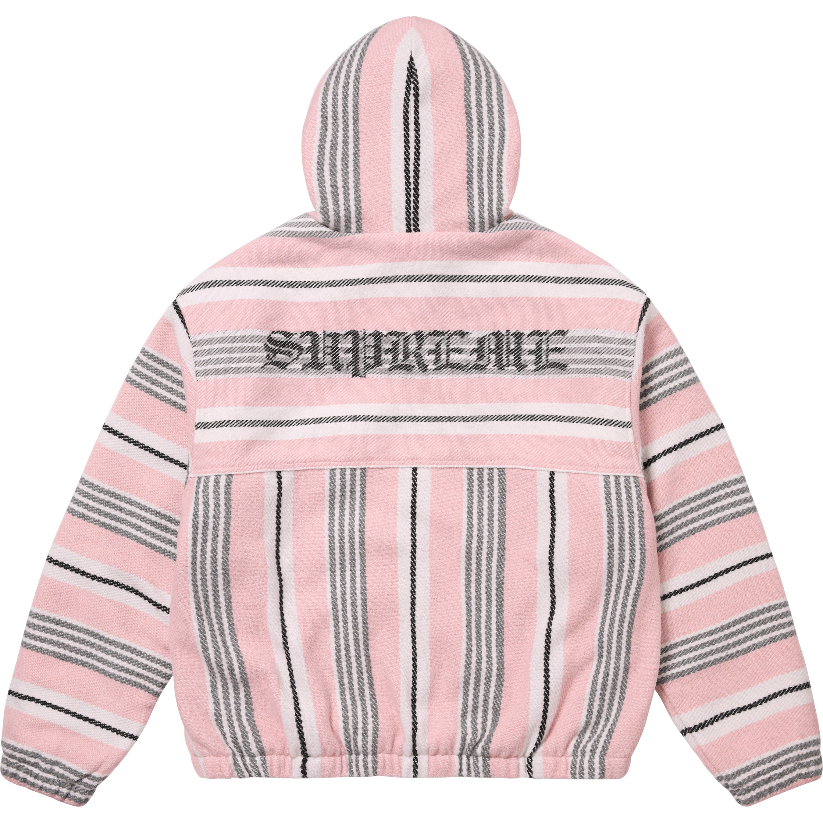 Woven Stripe Hooded Jacket