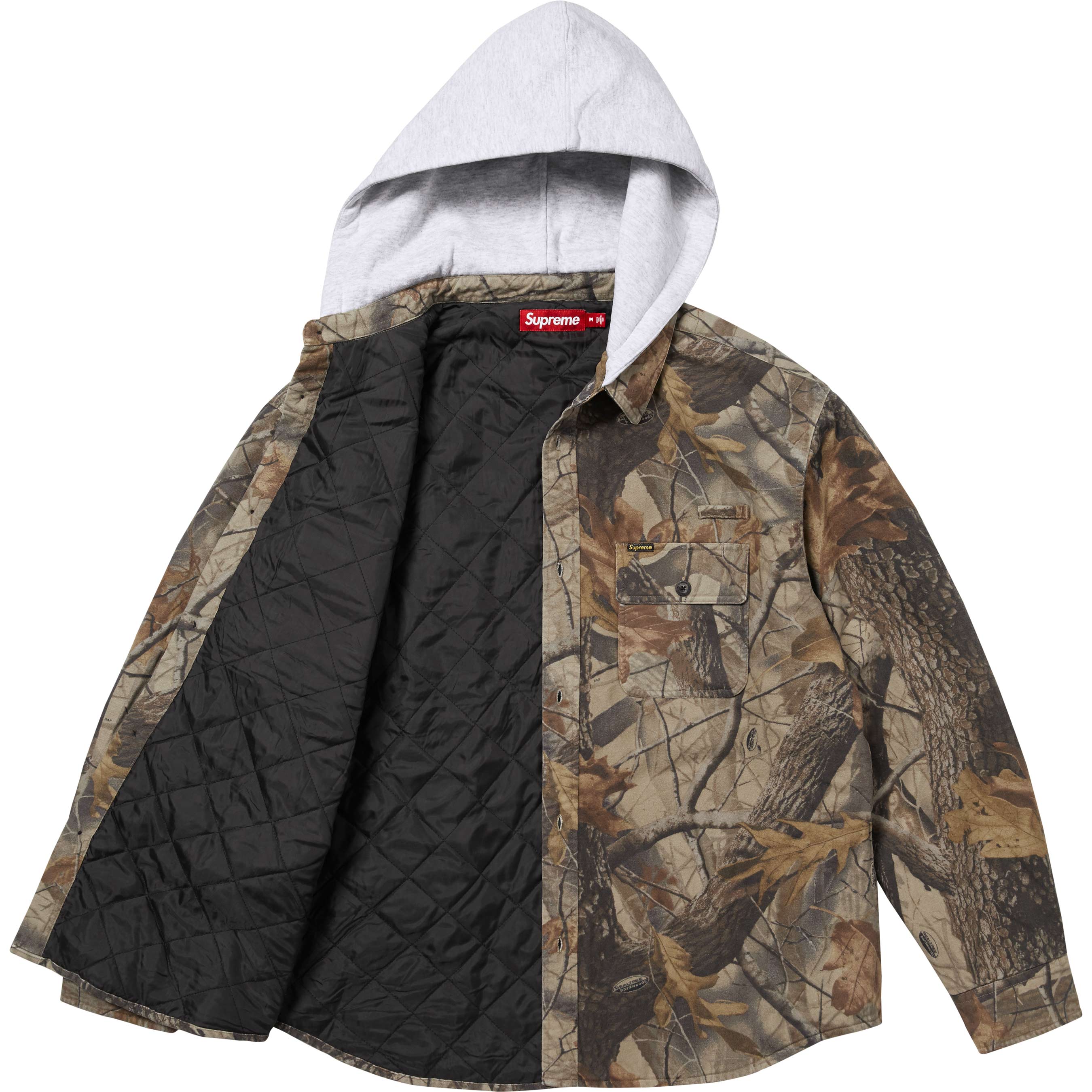 Quilted Lined Hooded Flannel Shirt