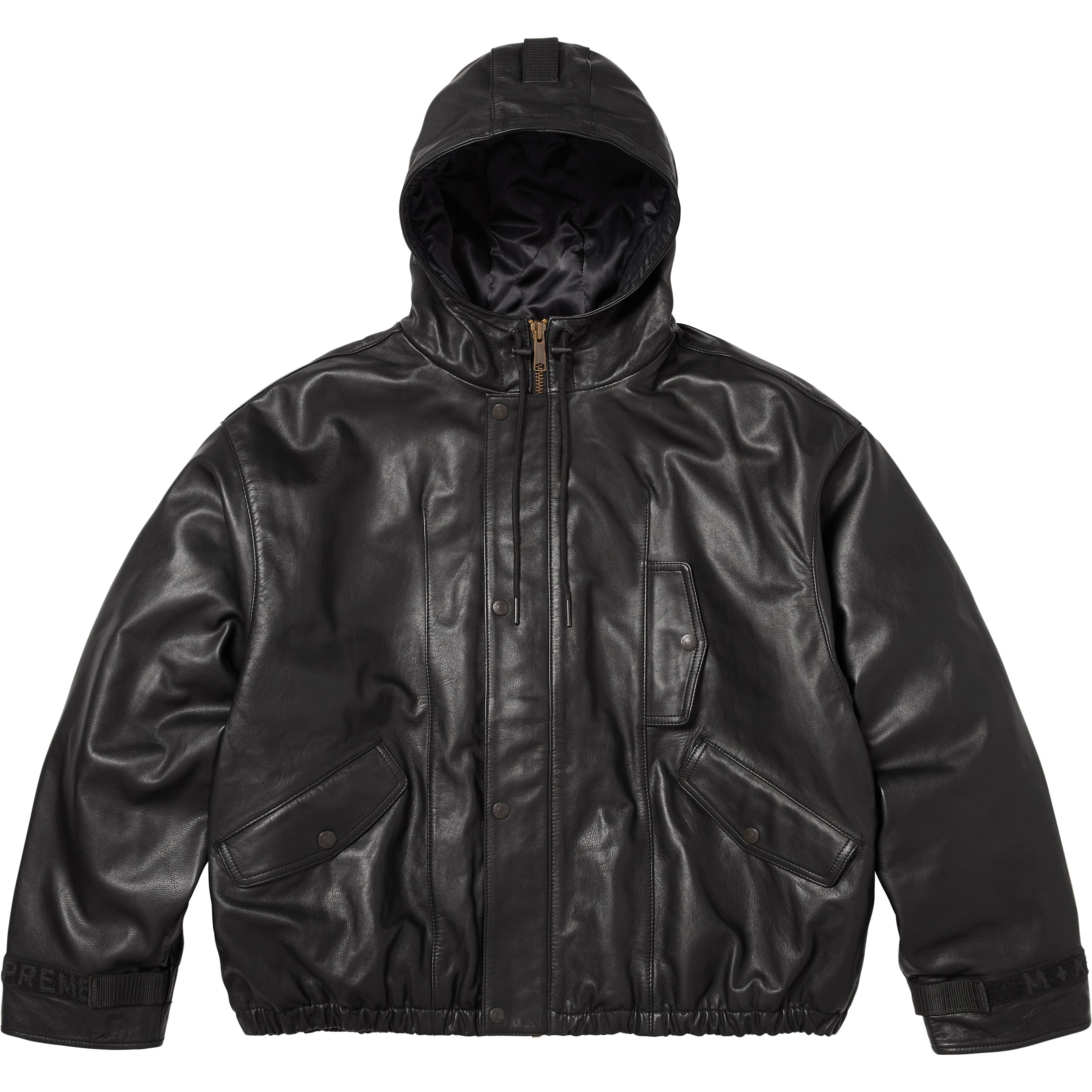 Supreme®/Marithé + François Girbaud Hooded Leather Flight Bomber Jacket