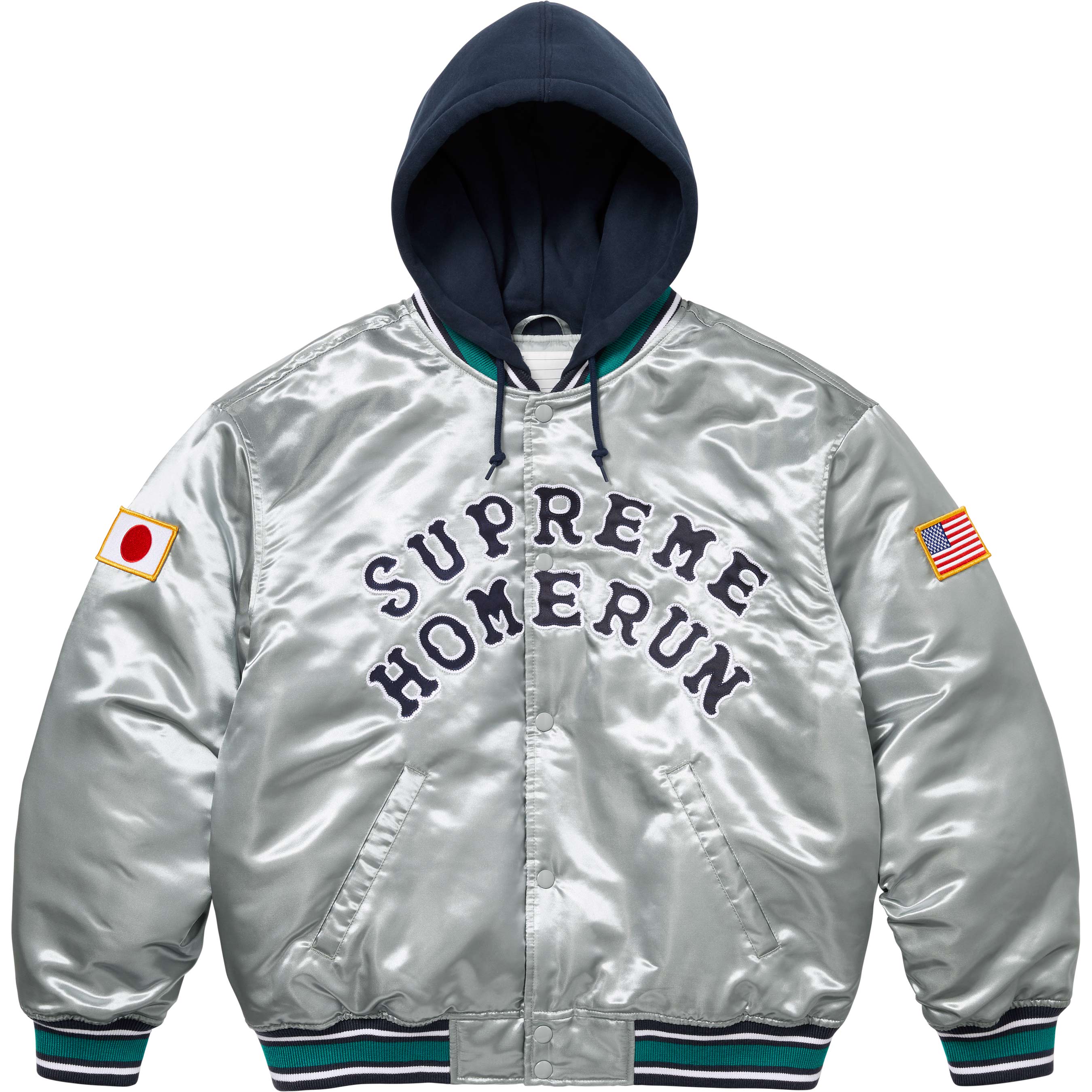 Supreme®/Homerun Satin Hooded Varsity Jacket