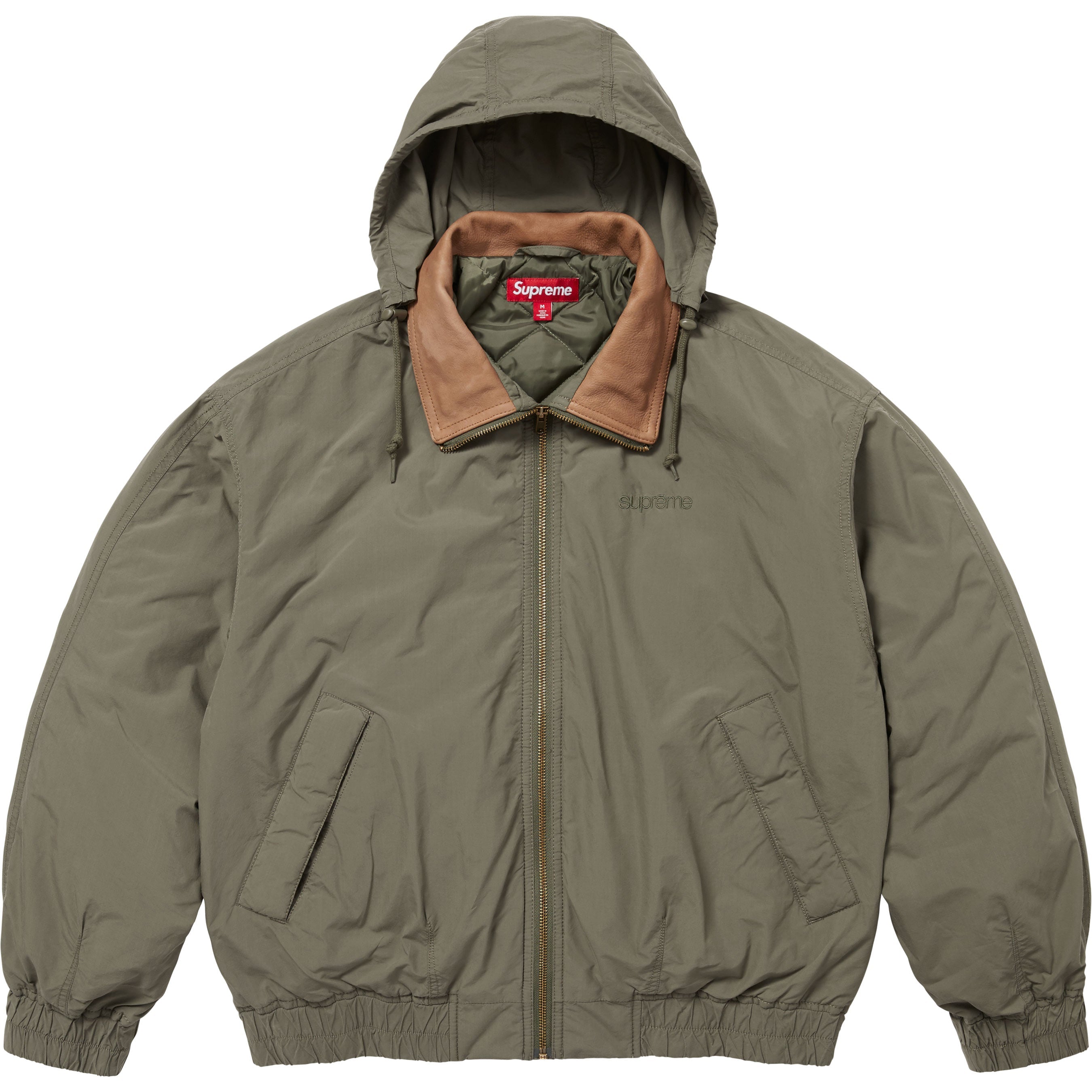 Leather Collar Utility Jacket