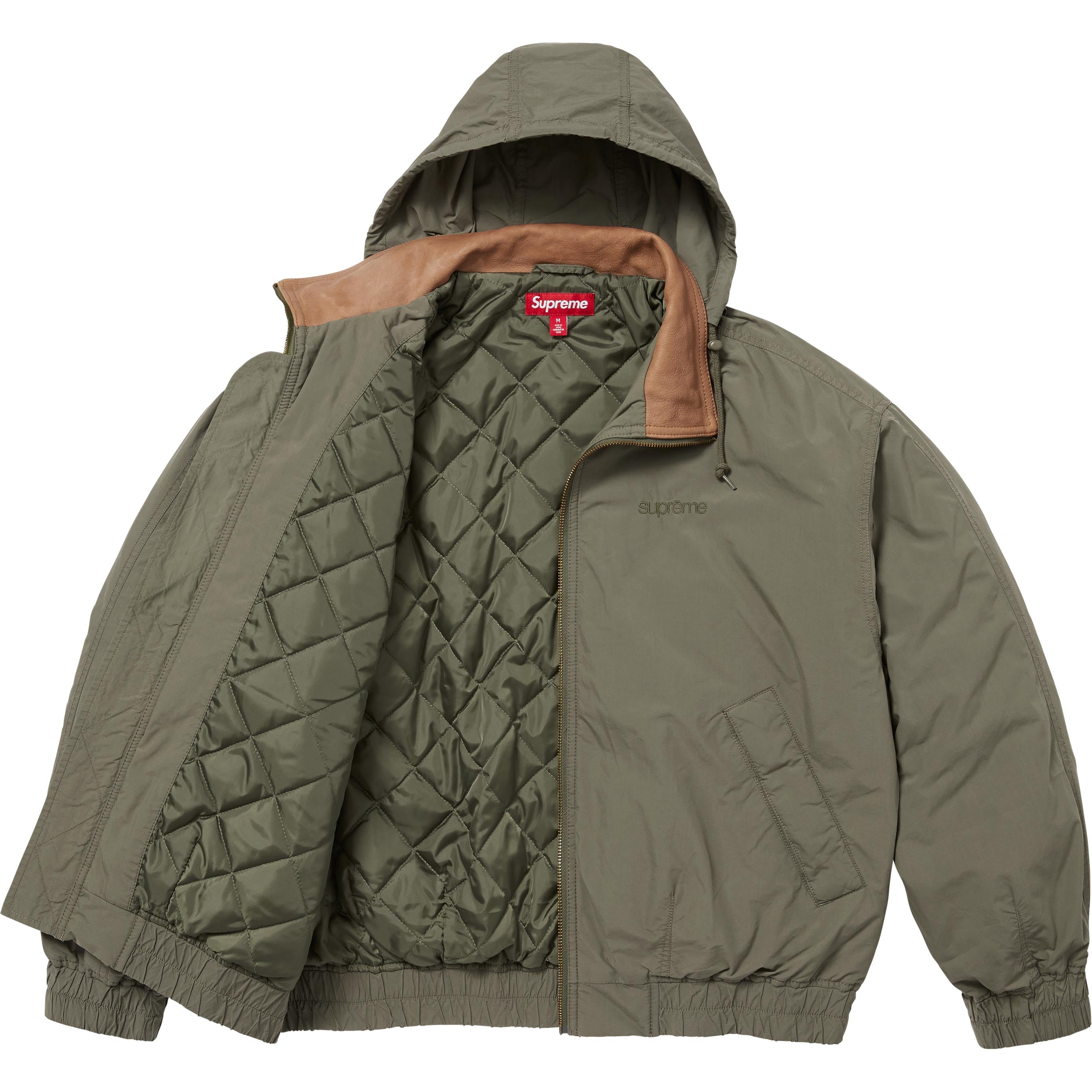 Leather Collar Utility Jacket