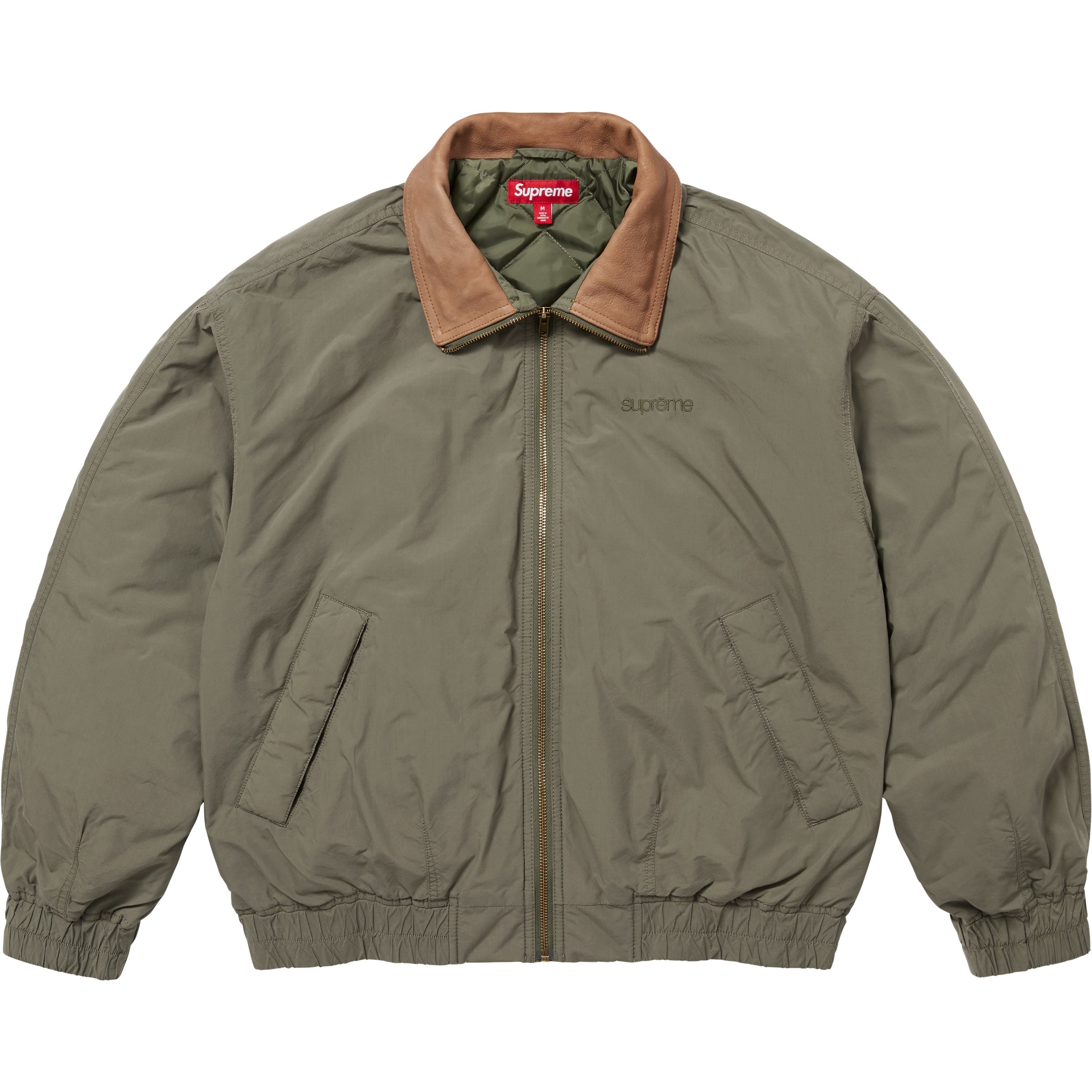 Leather Collar Utility Jacket