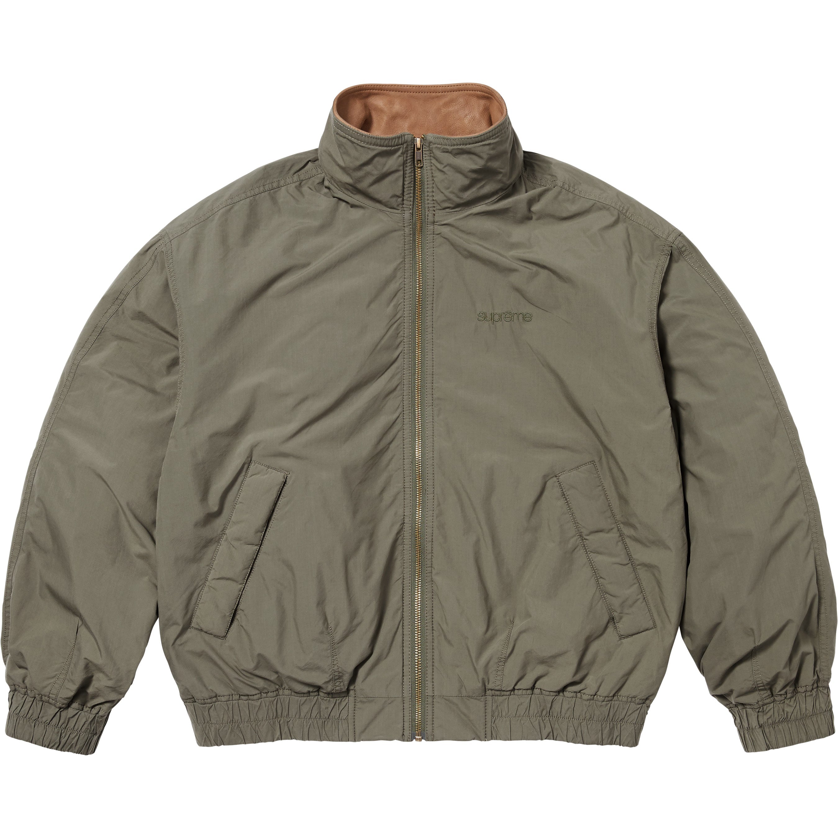 Leather Collar Utility Jacket