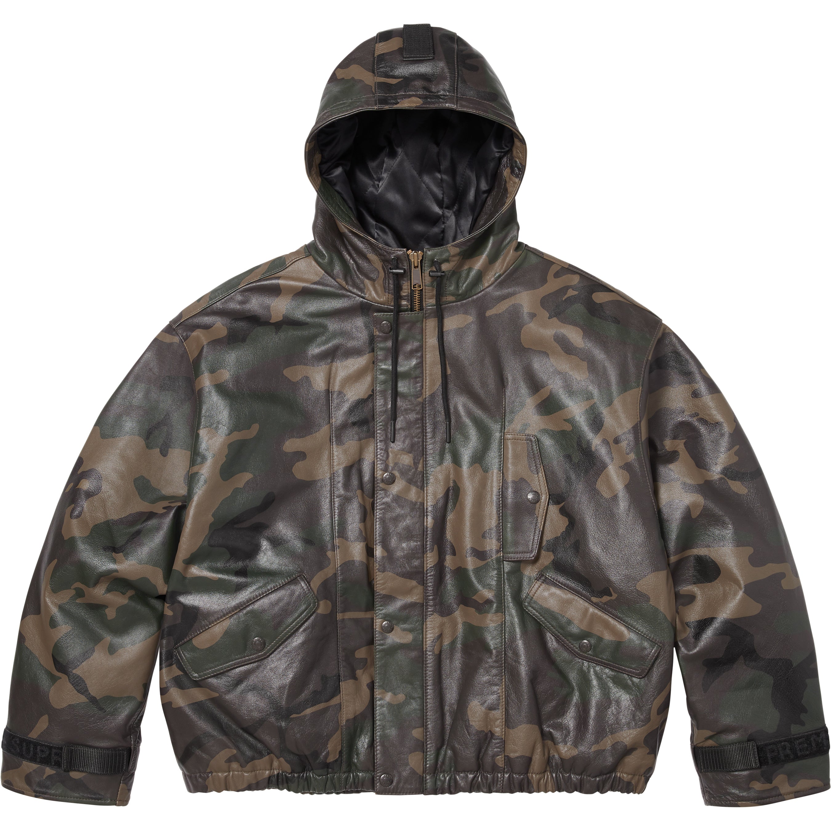 Supreme®/Marithé + François Girbaud Hooded Leather Flight Bomber Jacket