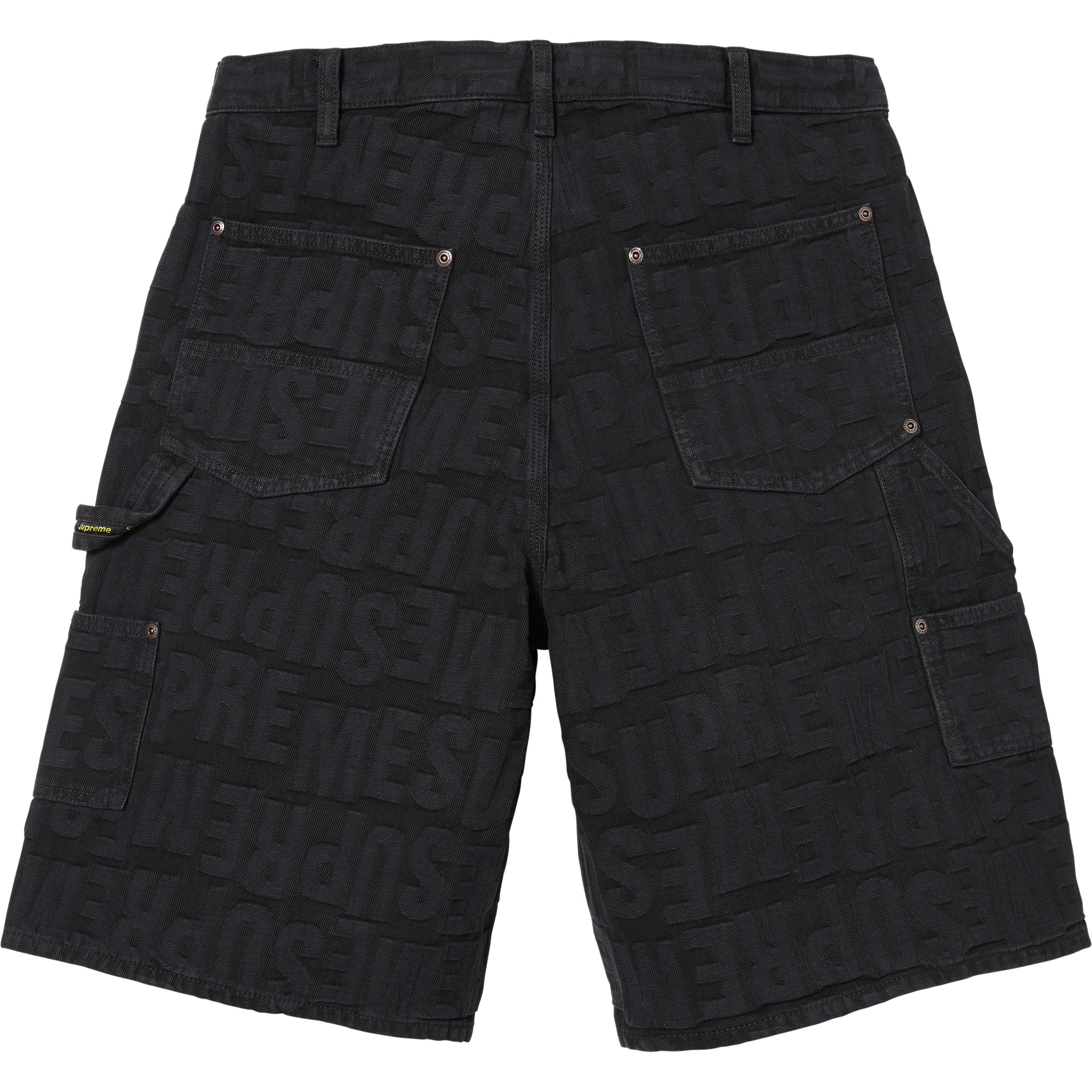 Repeat Jacquard Double Knee Denim Short