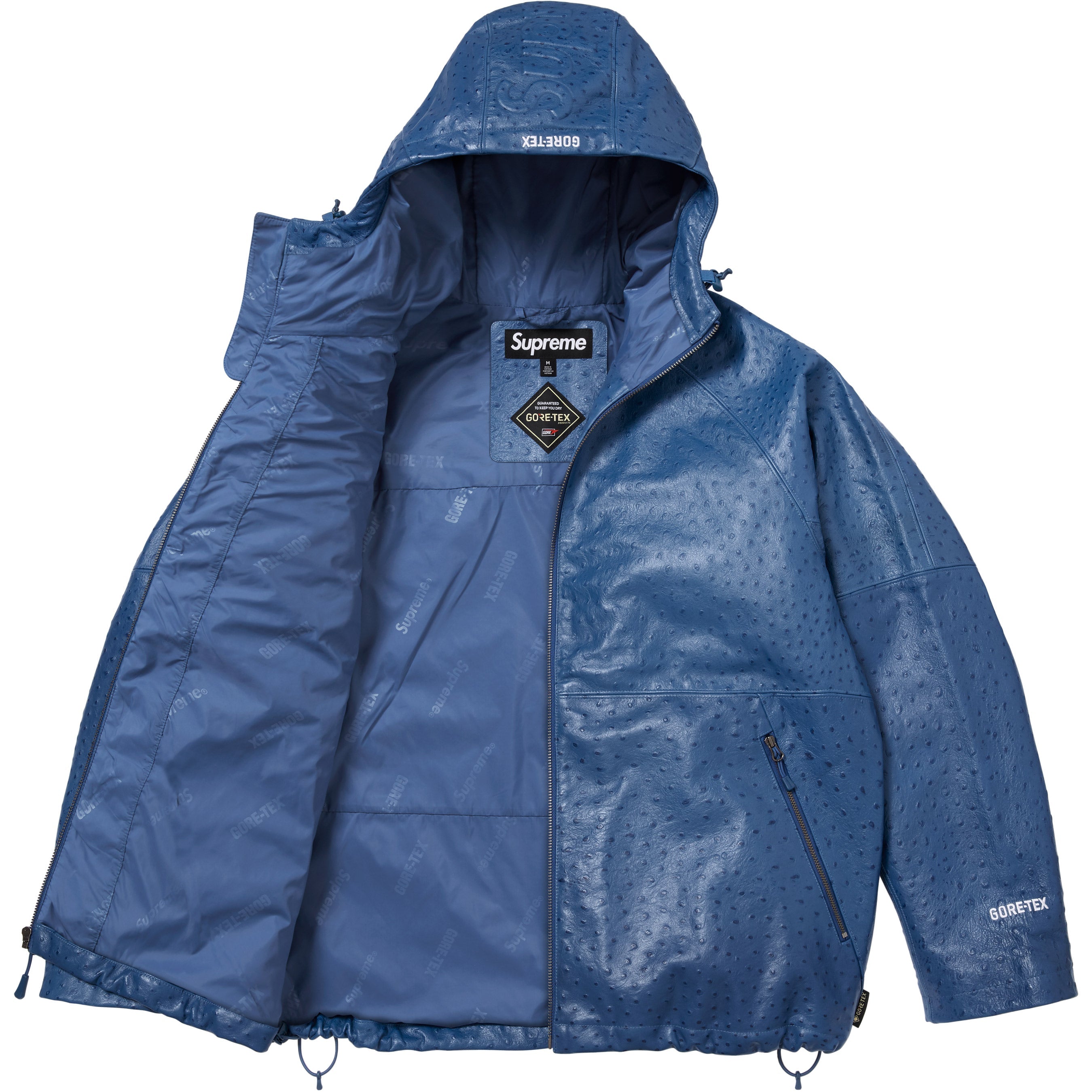GORE-TEX Ostrich Embossed Leather Jacket