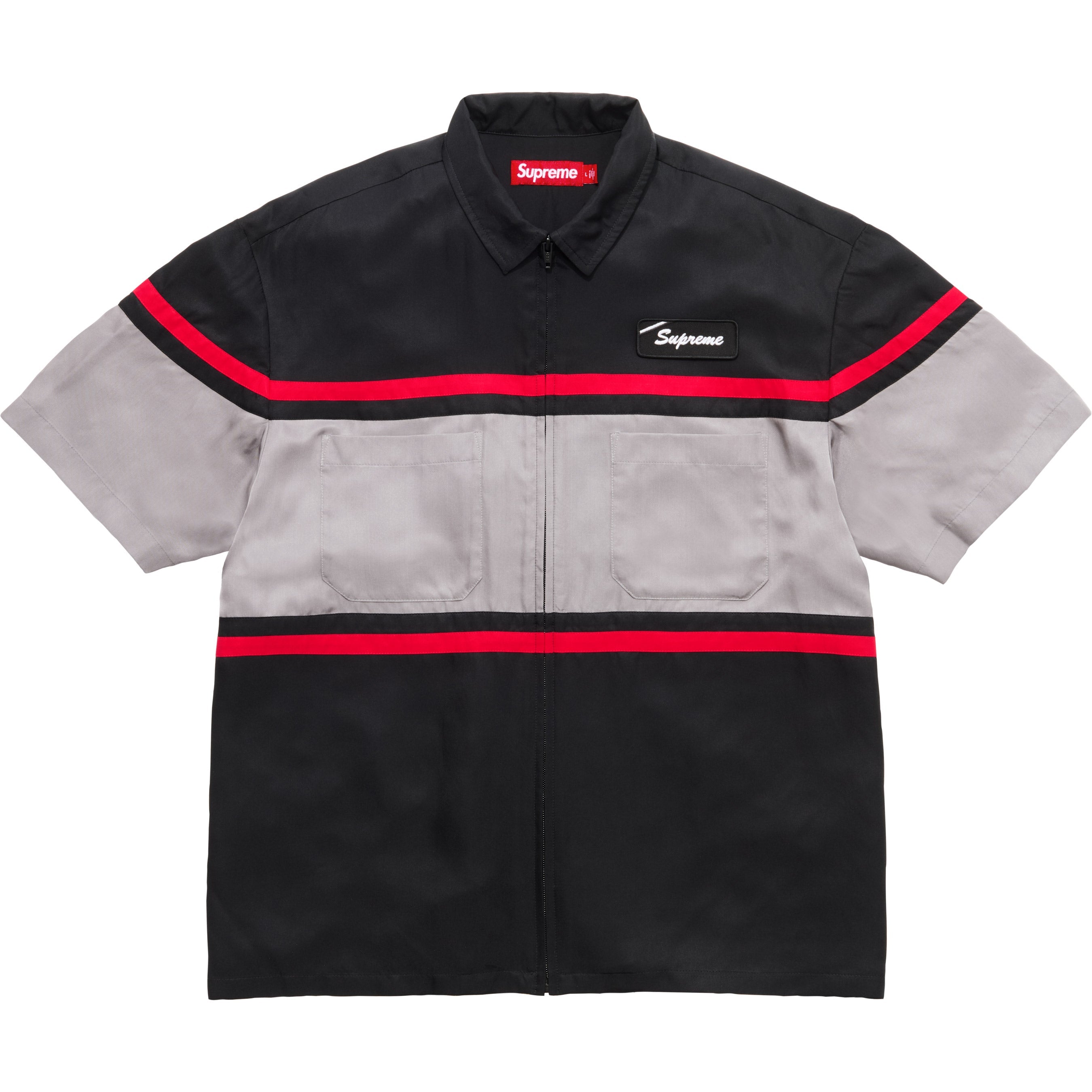 Silk Zip Up S/S Shirt