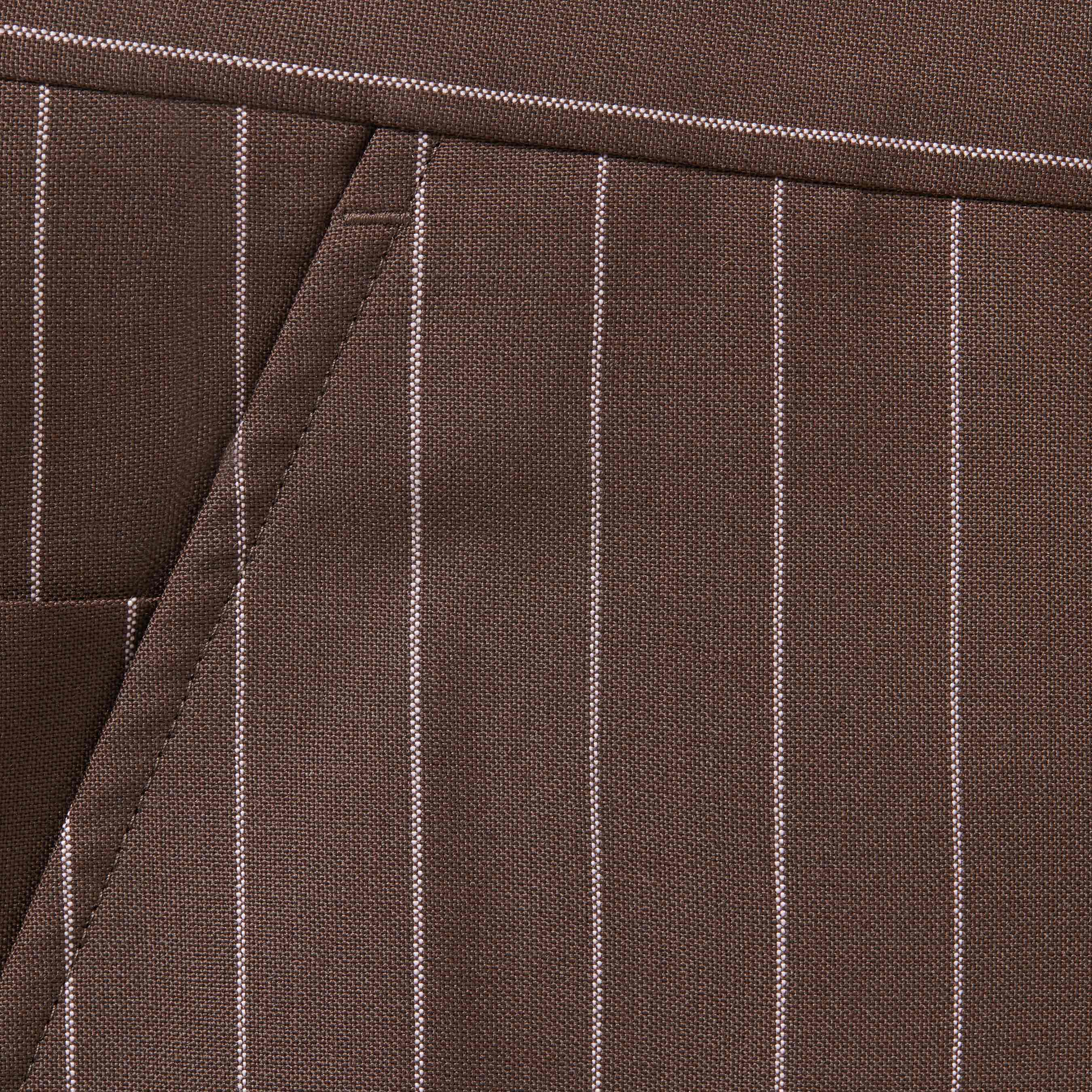 Pinstripe Wool Trouser Short