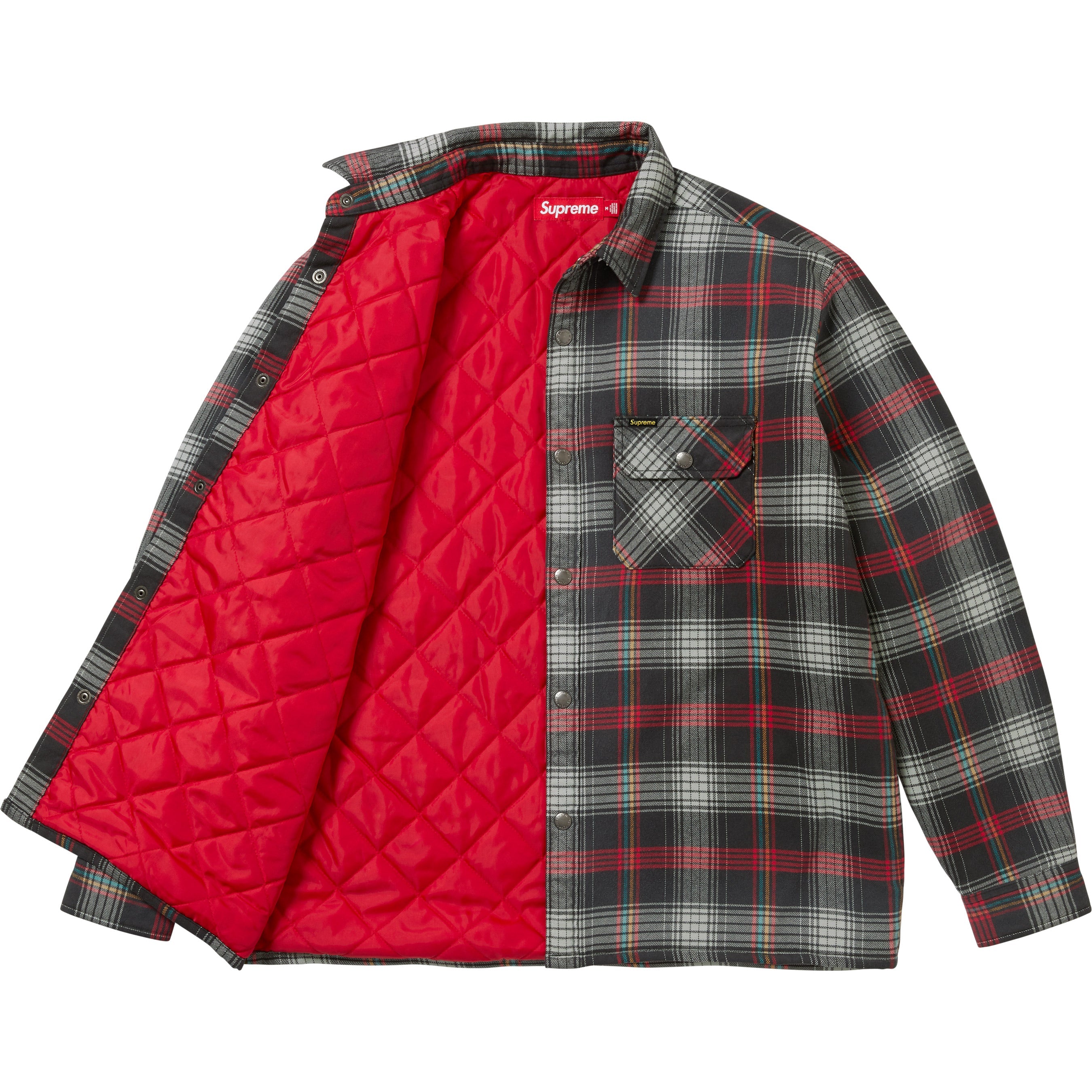 Quilted Lined Flannel Snap Shirt