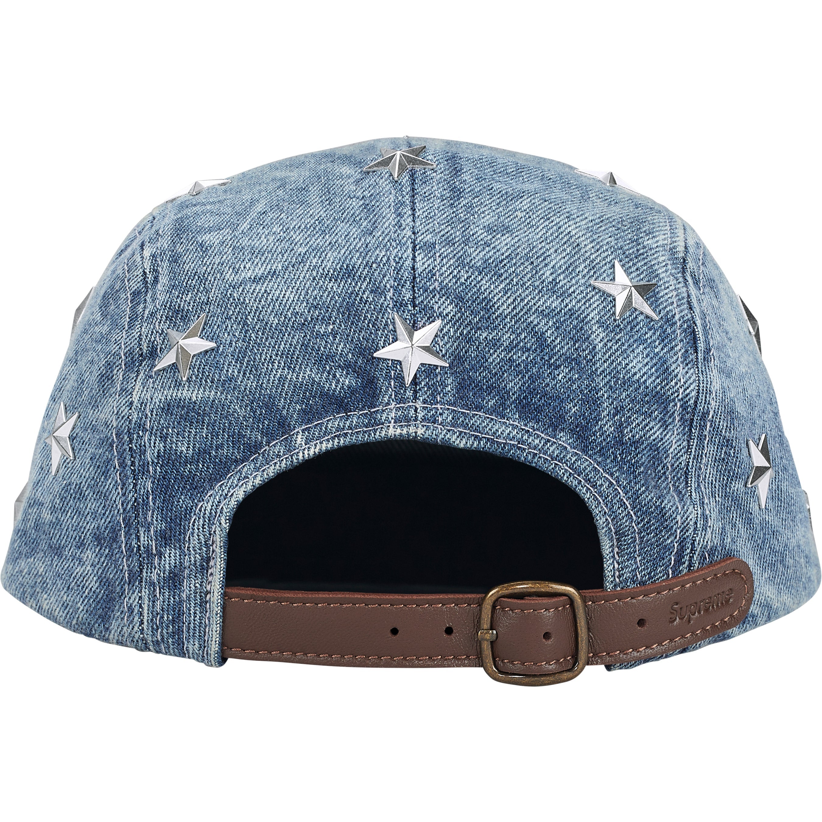 Stars Studded Denim Camp Cap