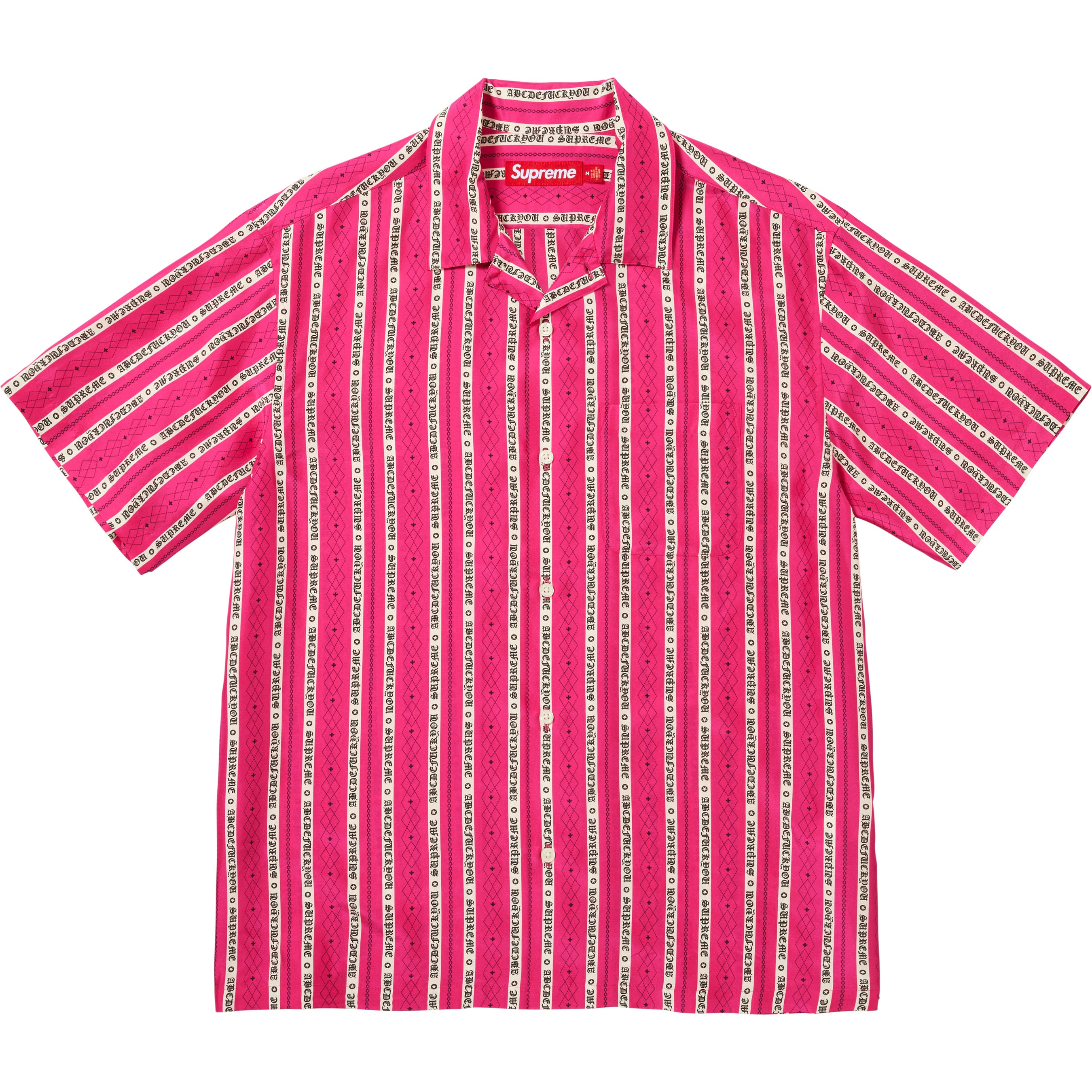 Old English Stripe Silk S/S Shirt