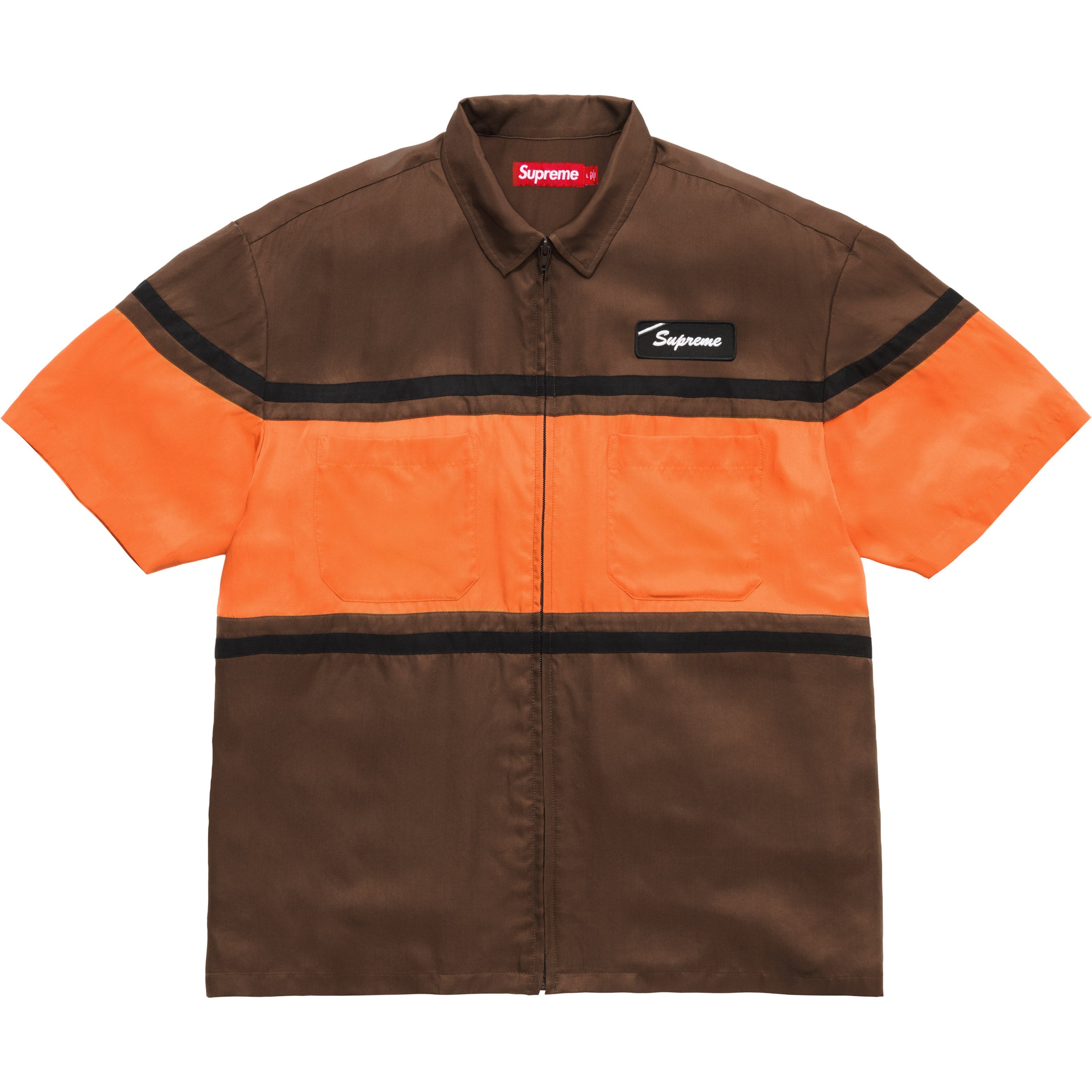 Silk Zip Up S/S Shirt