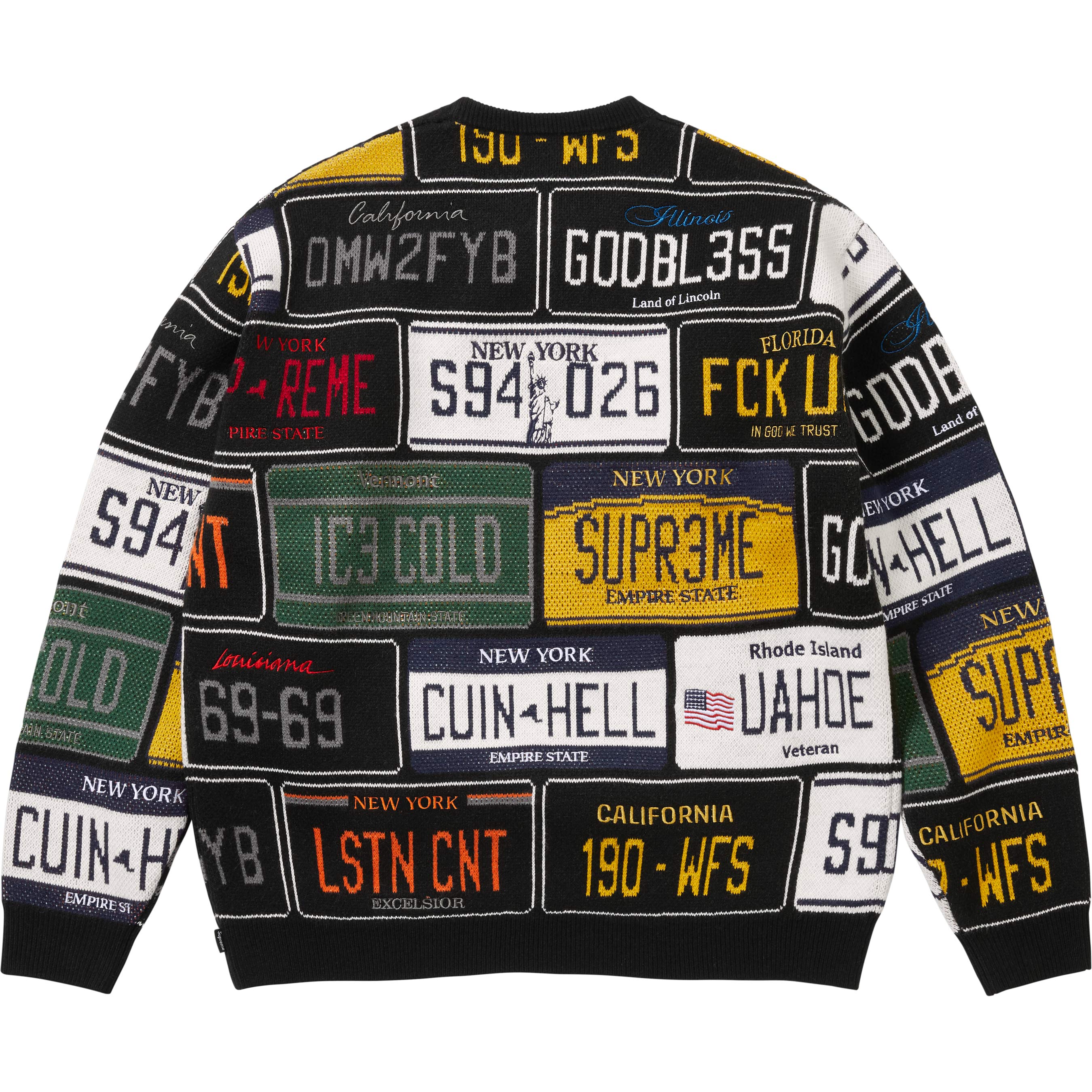 License Plate Sweater