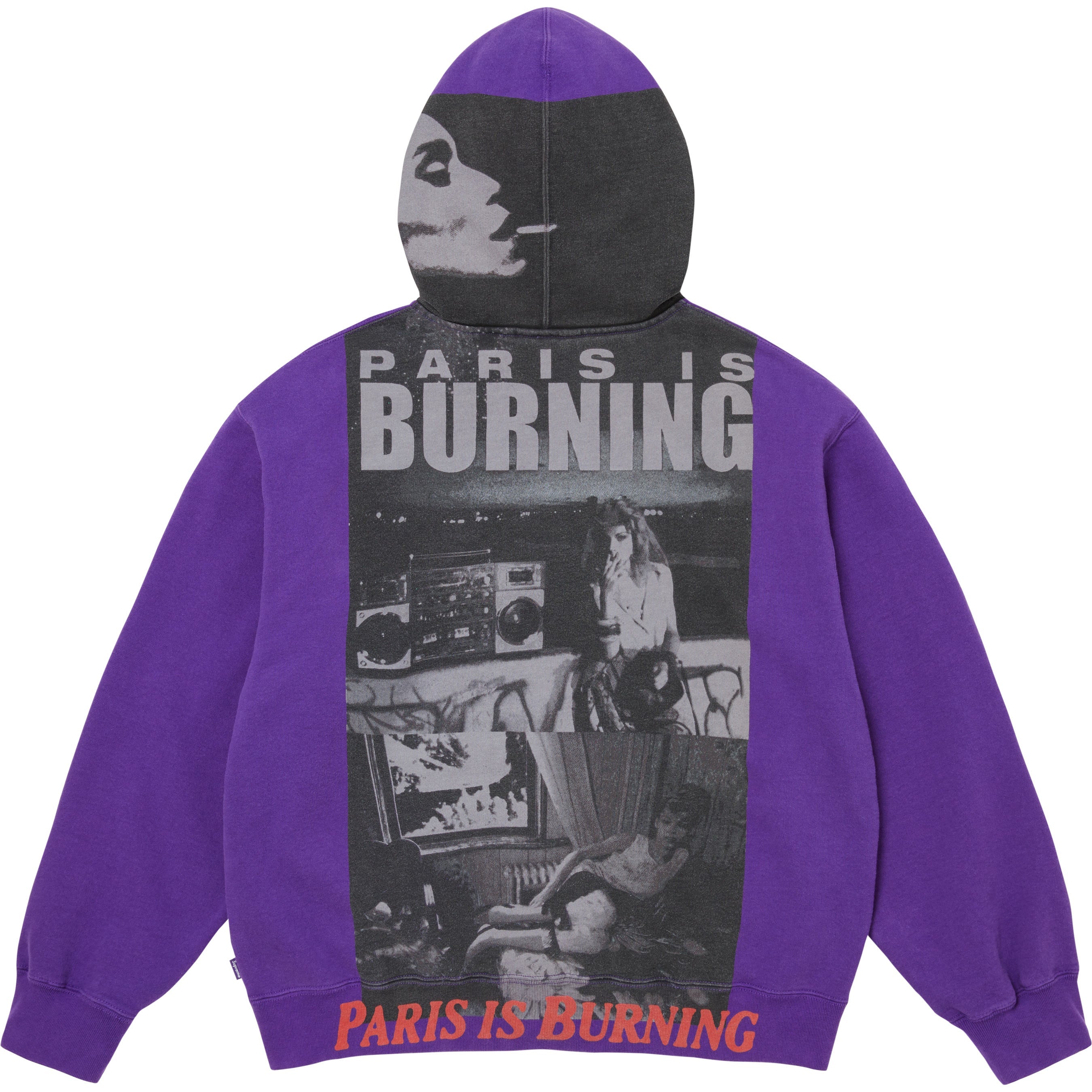 Paris Is Burning Zip Up Hooded Sweatshirt