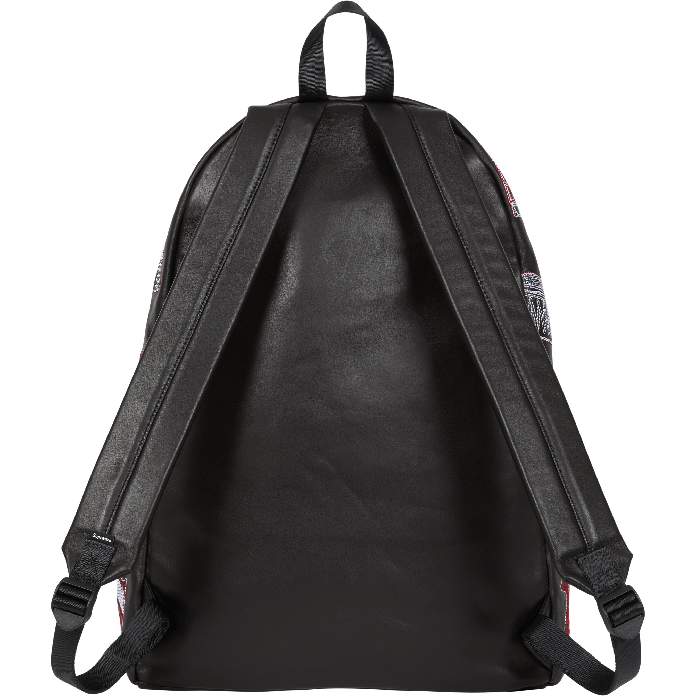 Guns Embroidered Leather Backpack