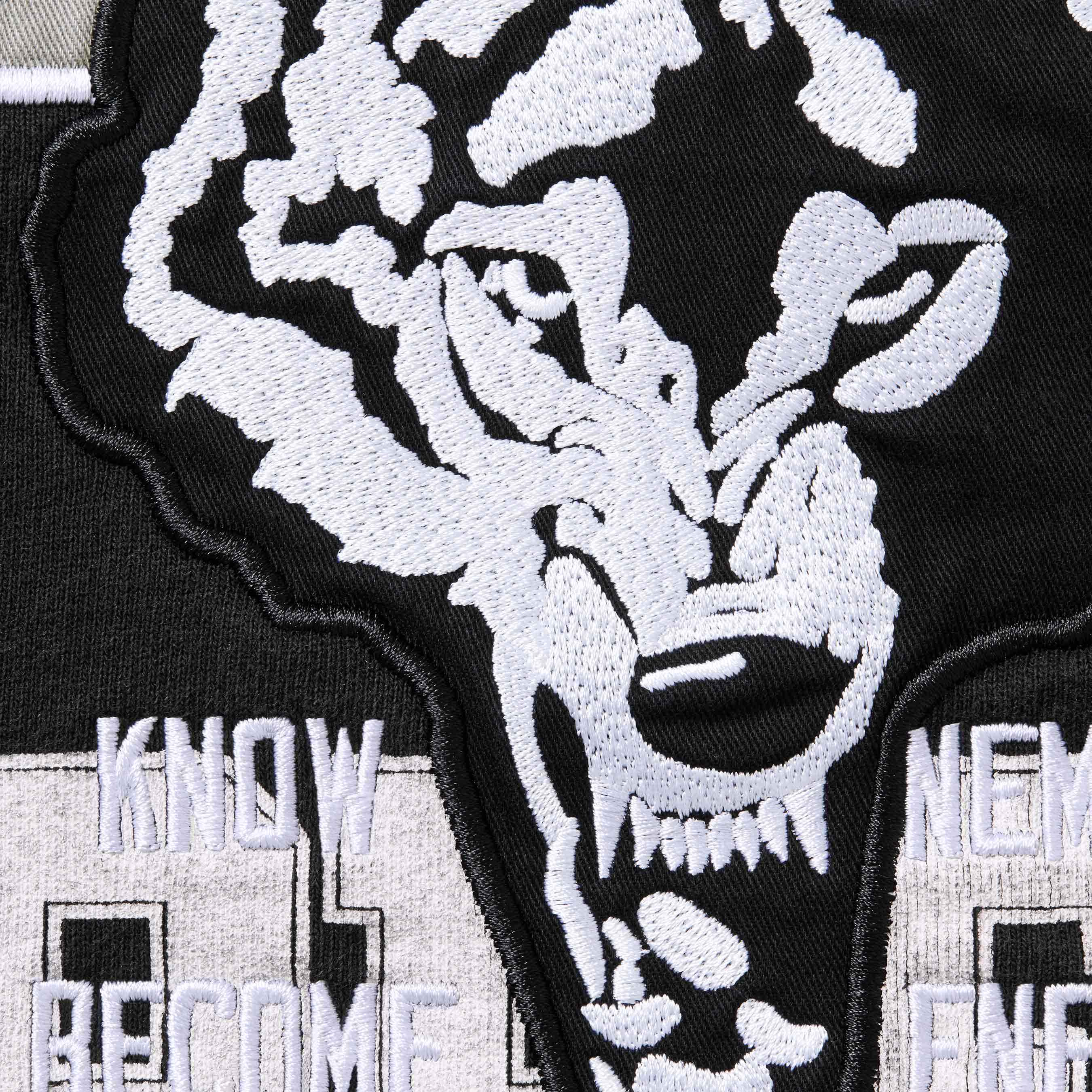 Warriors Appliqué Zip Up Hooded Sweatshirt