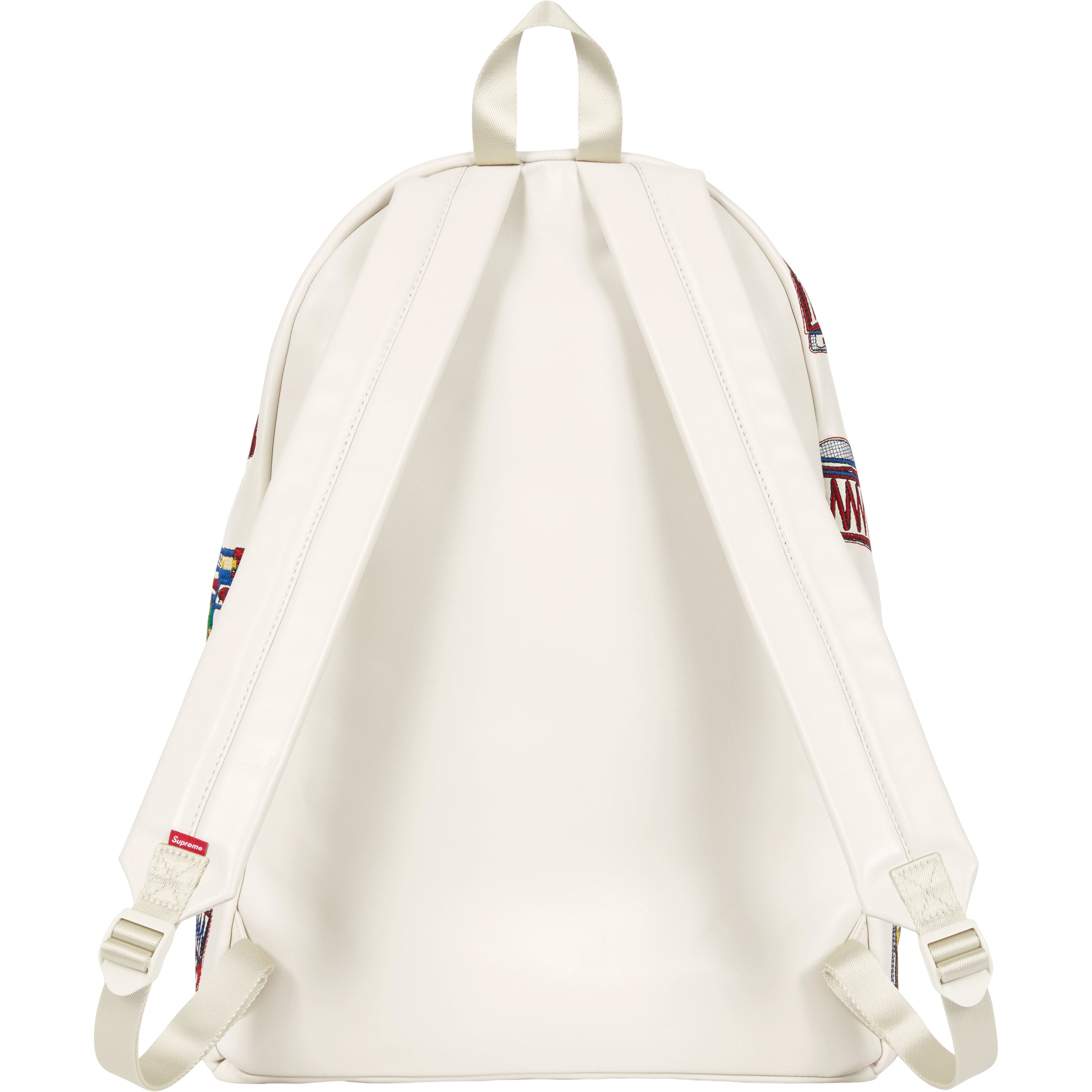 Guns Embroidered Leather Backpack