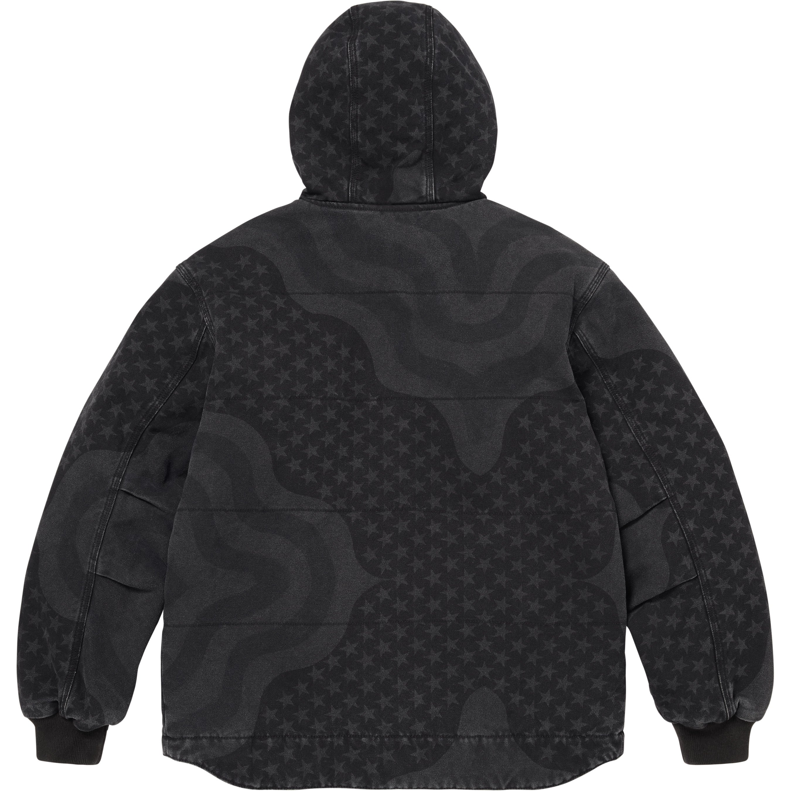 Flag Quilted Hooded Work Jacket