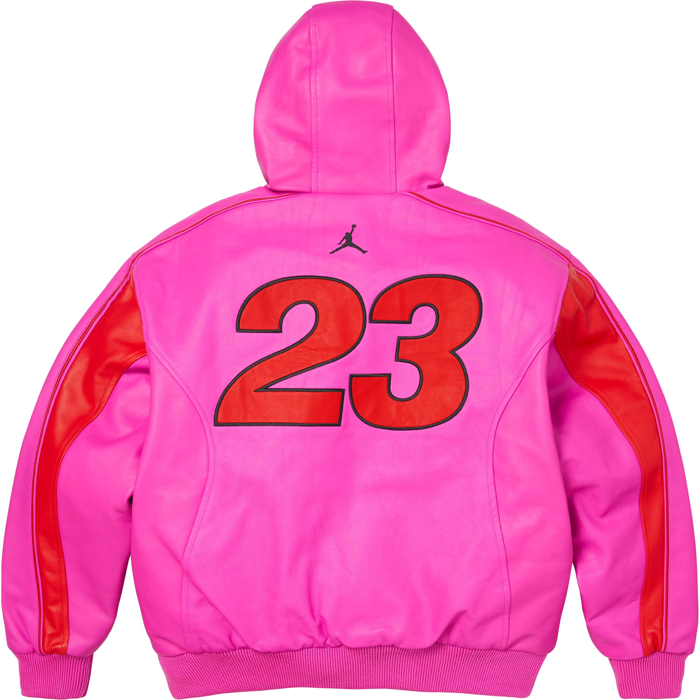 Supreme®/Jordan® Hooded Leather Jacket