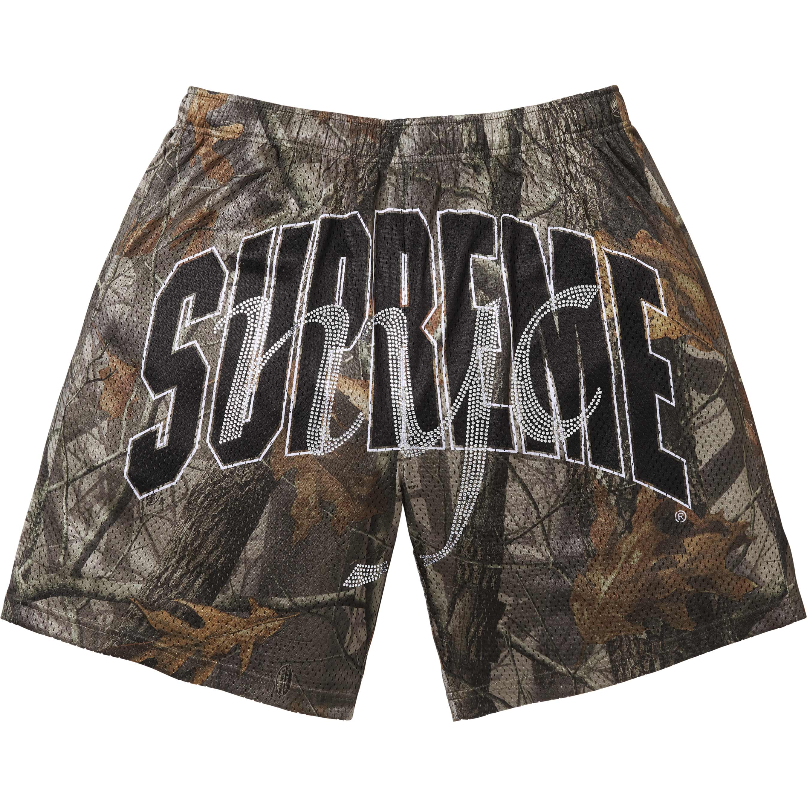 Rhinestone Mesh Short