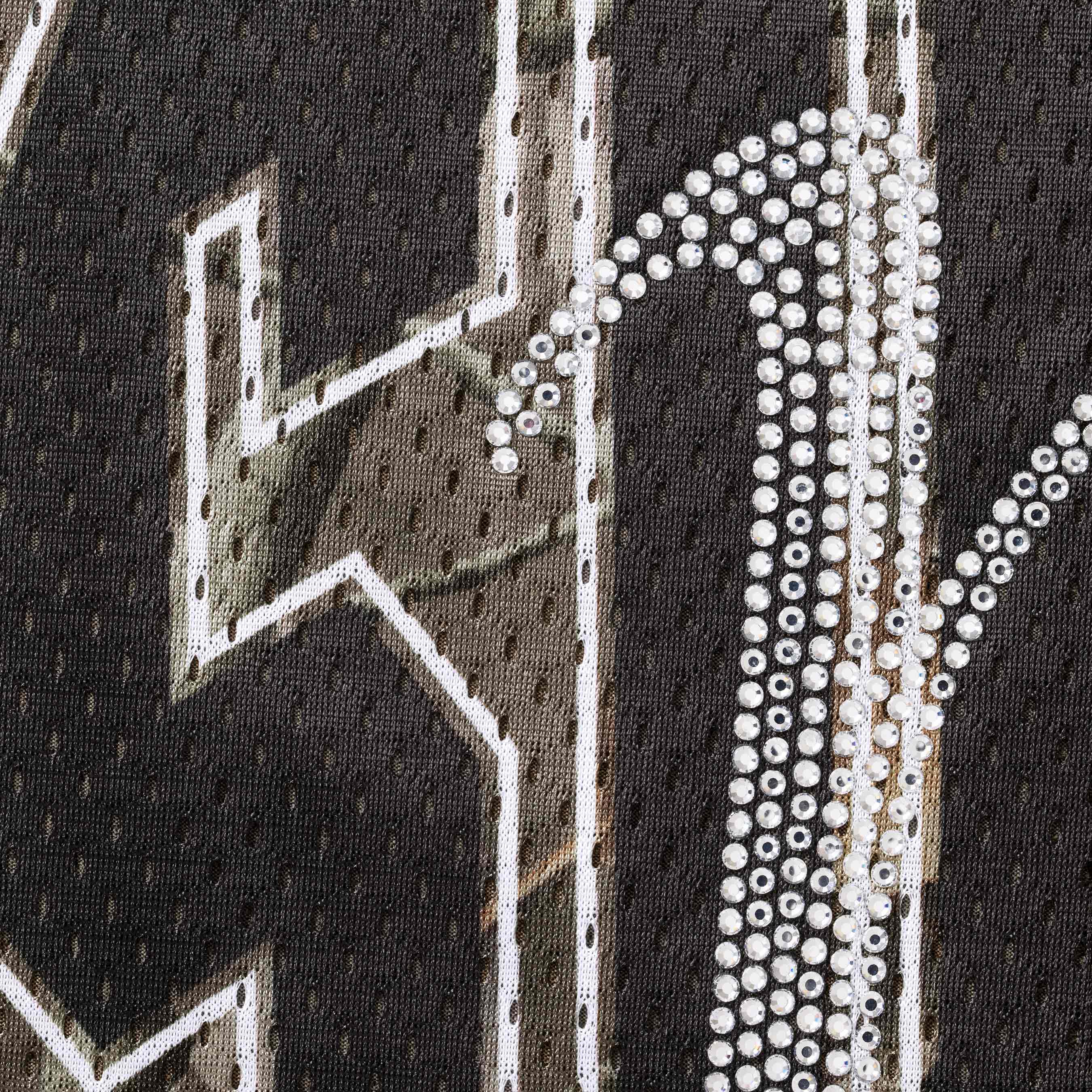 Rhinestone Mesh Short