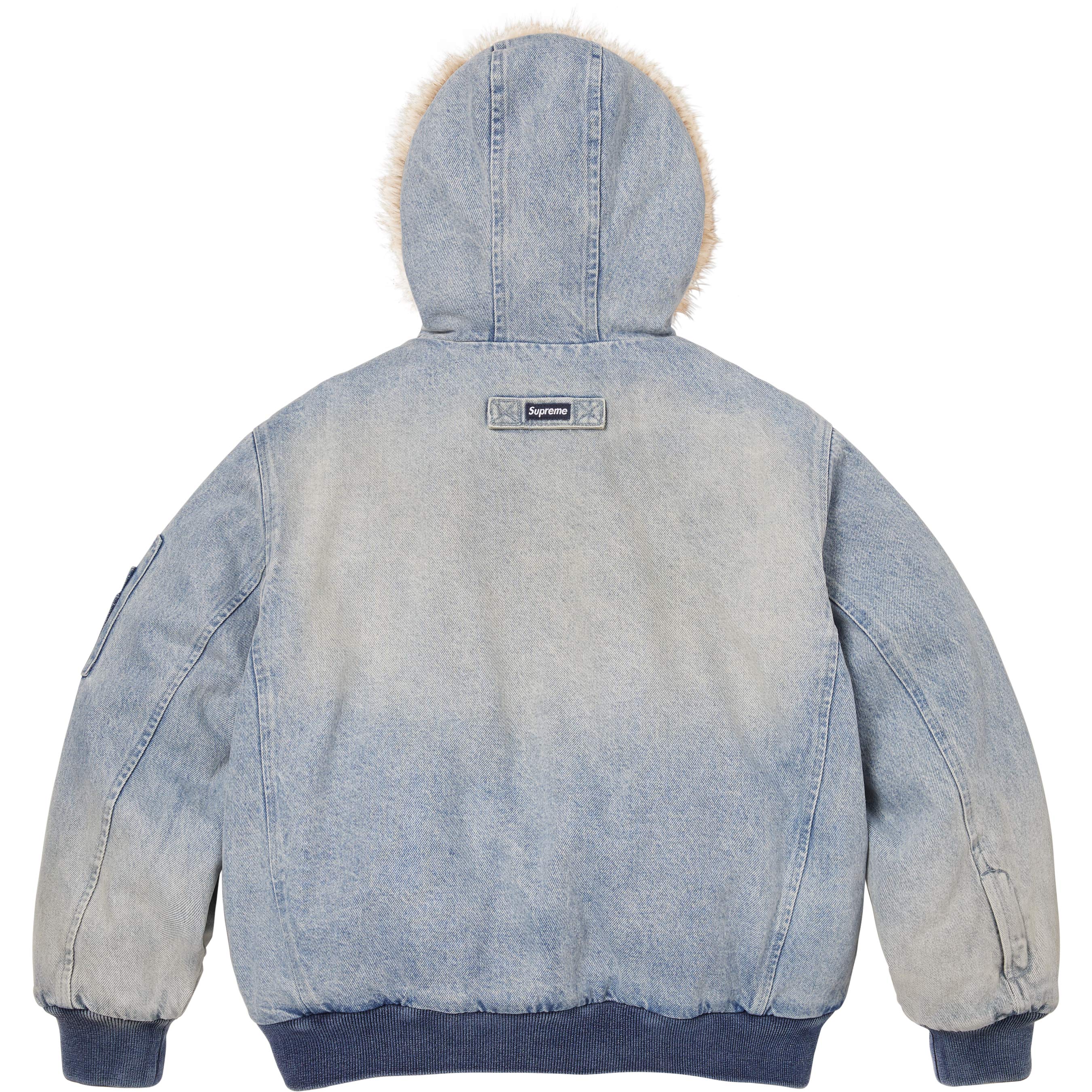 Reversible Faux Fur Hooded Work Jacket
