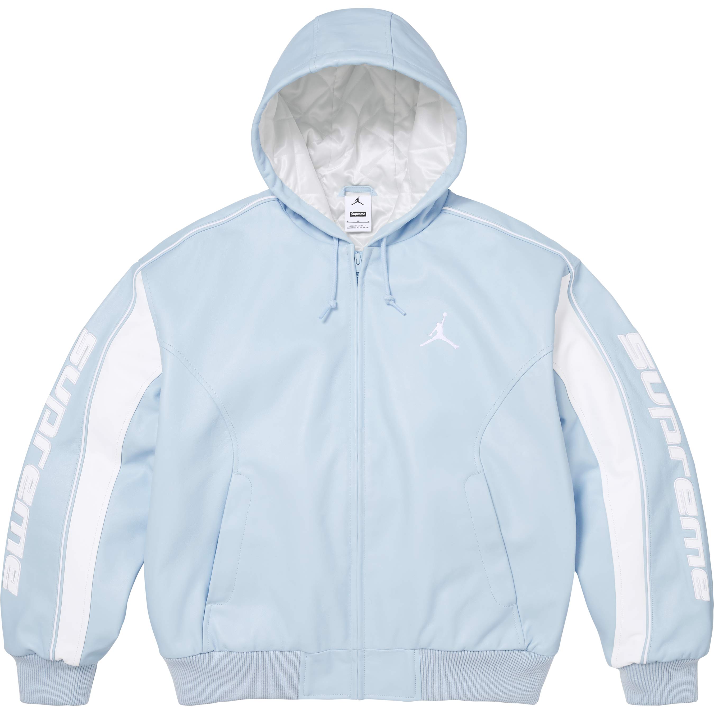 Supreme®/Jordan® Hooded Leather Jacket