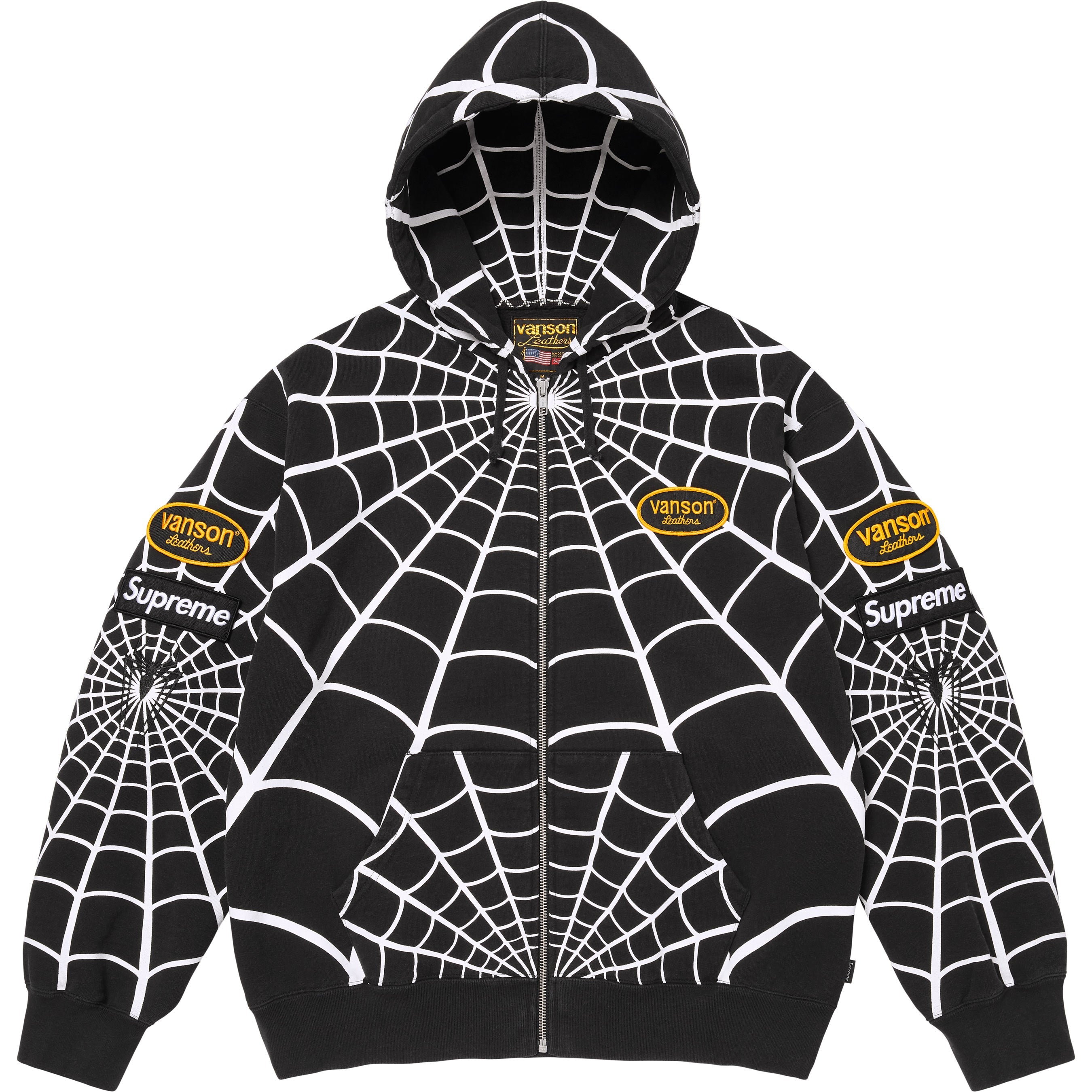 Supreme®/Vanson Leathers® Spider-Man Zip Up Hooded Sweatshirt