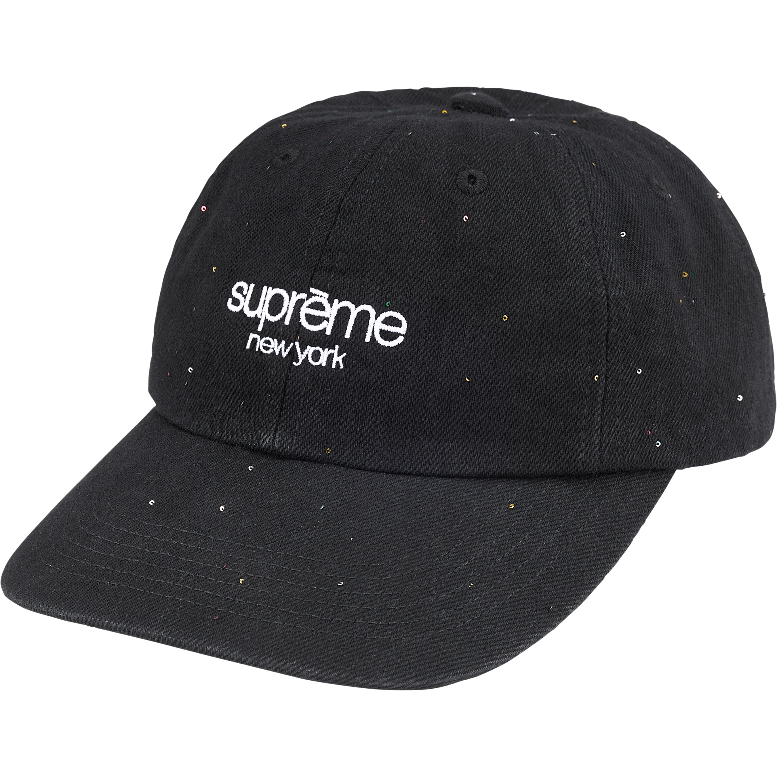 Sequin Denim Classic Logo 6-Panel