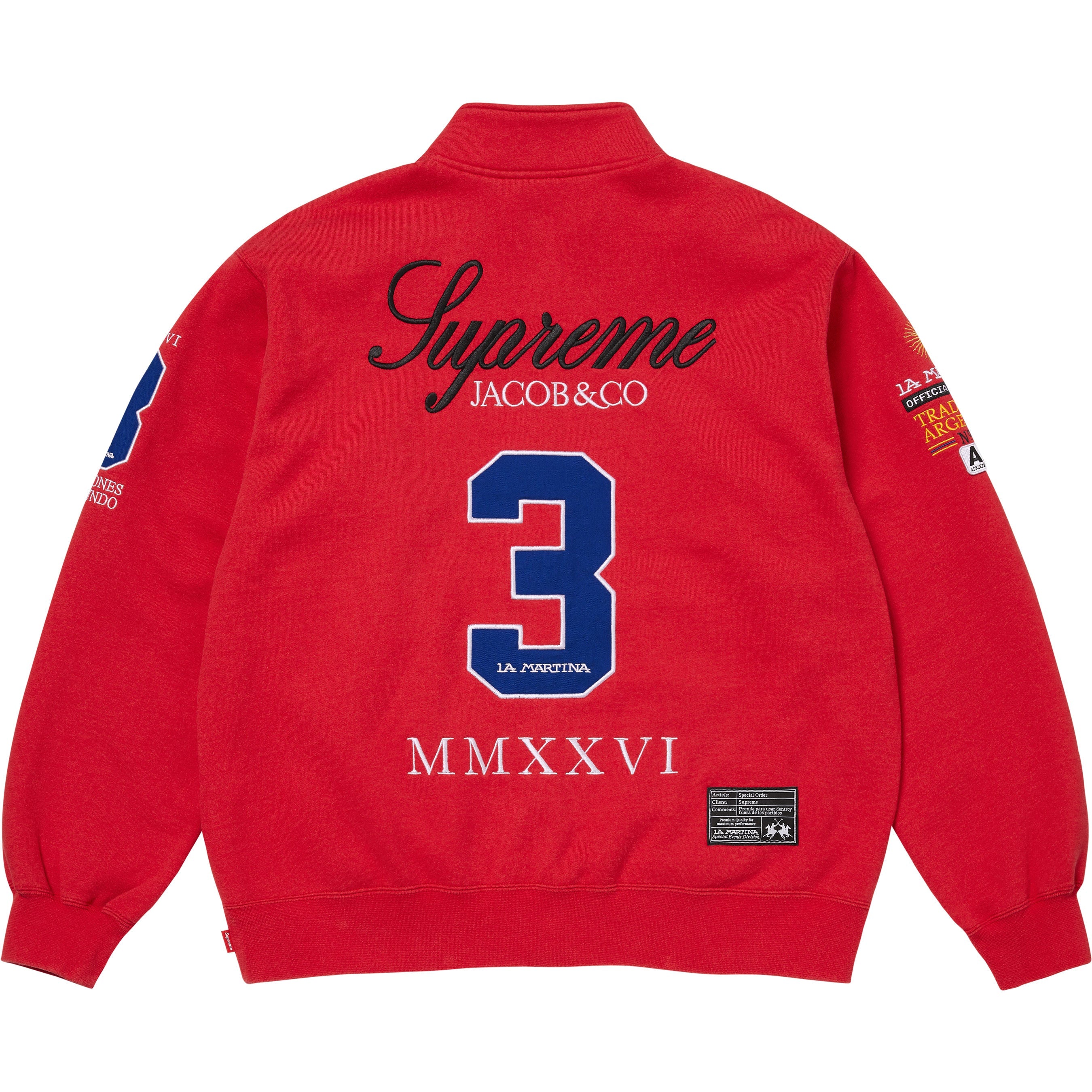 Supreme®/La Martina/Jacob & Co Zip Up Sweatshirt