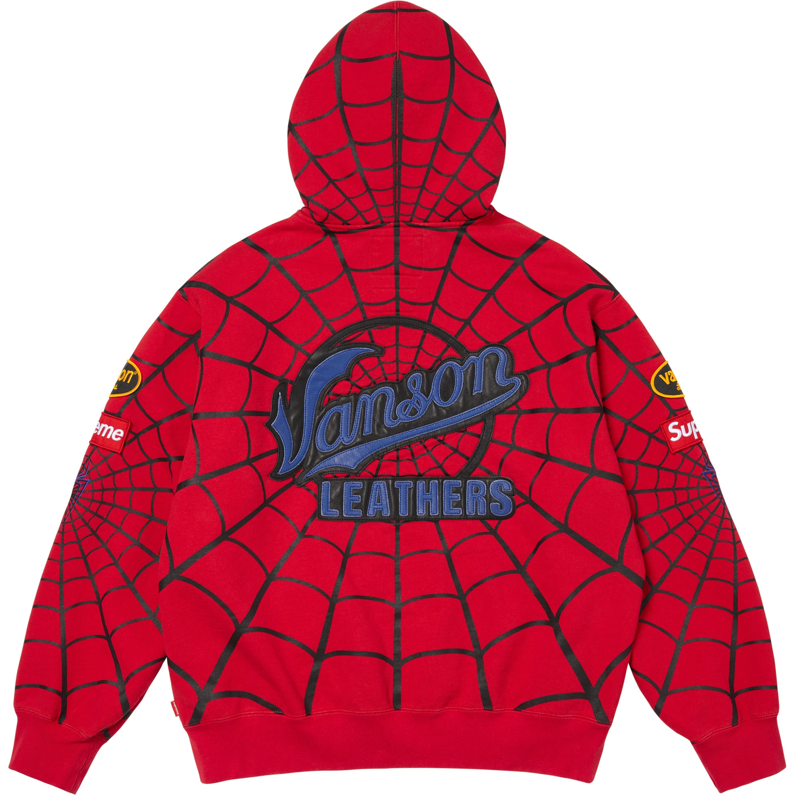 Supreme®/Vanson Leathers® Spider-Man Zip Up Hooded Sweatshirt