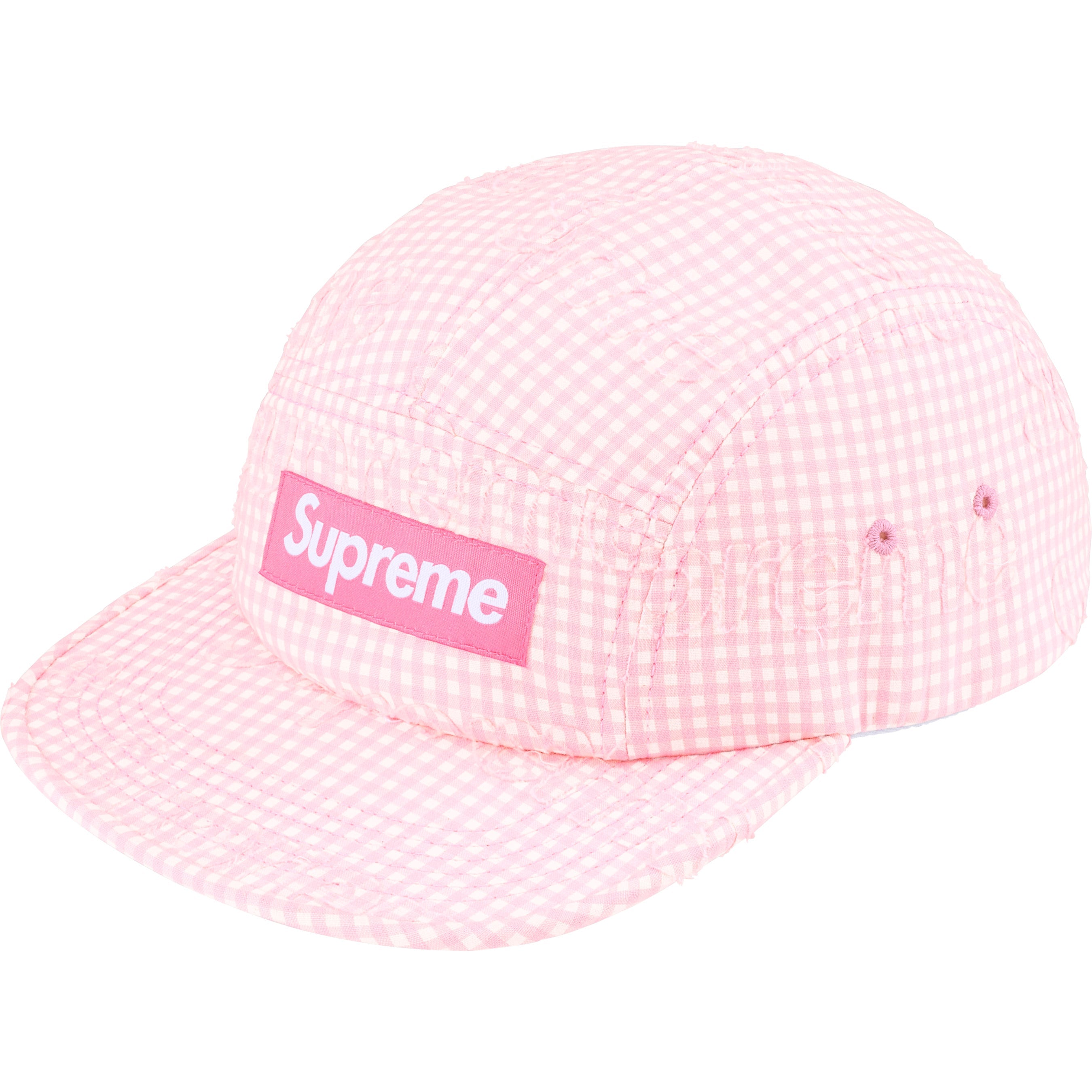 Monogram Gingham Camp Cap