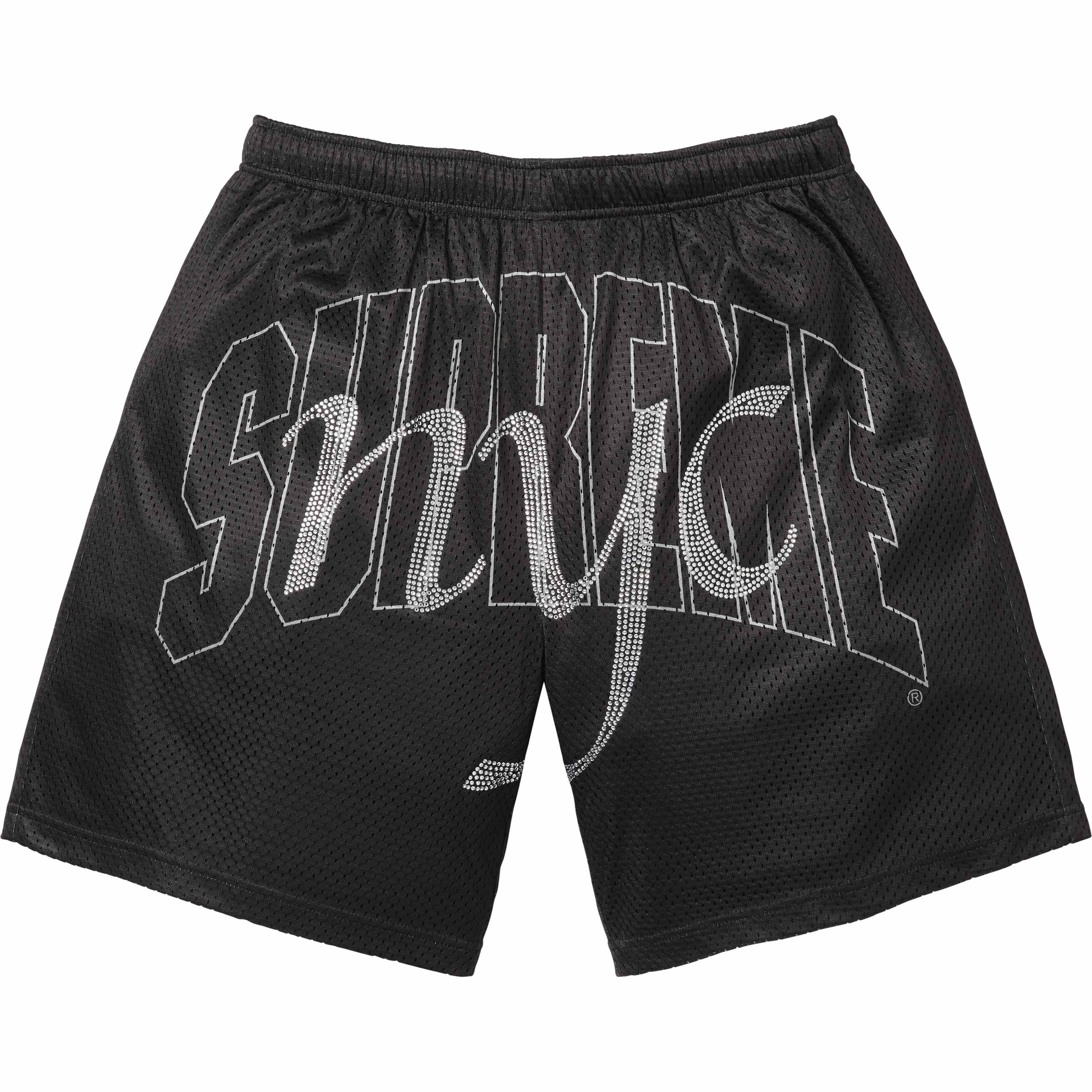 Rhinestone Mesh Short