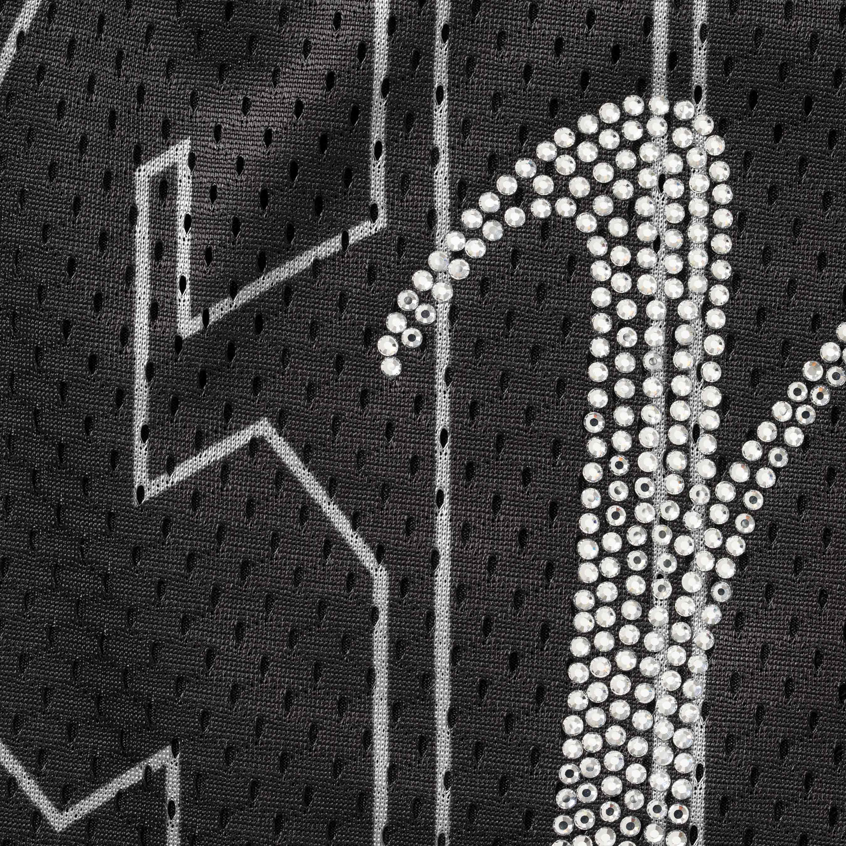 Rhinestone Mesh Short